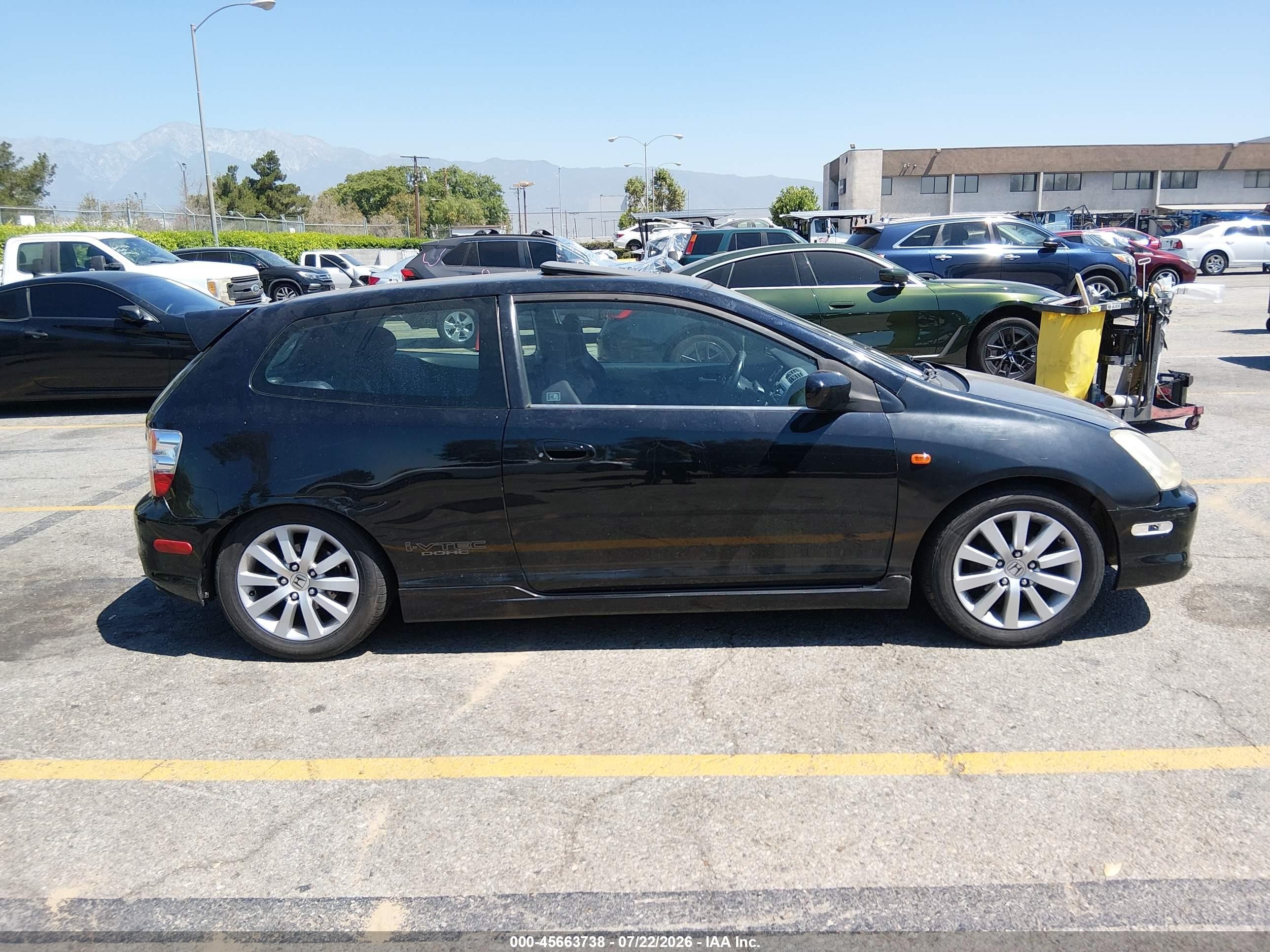 2004 Honda Civic Si Black vin: SHHEP33554U500154