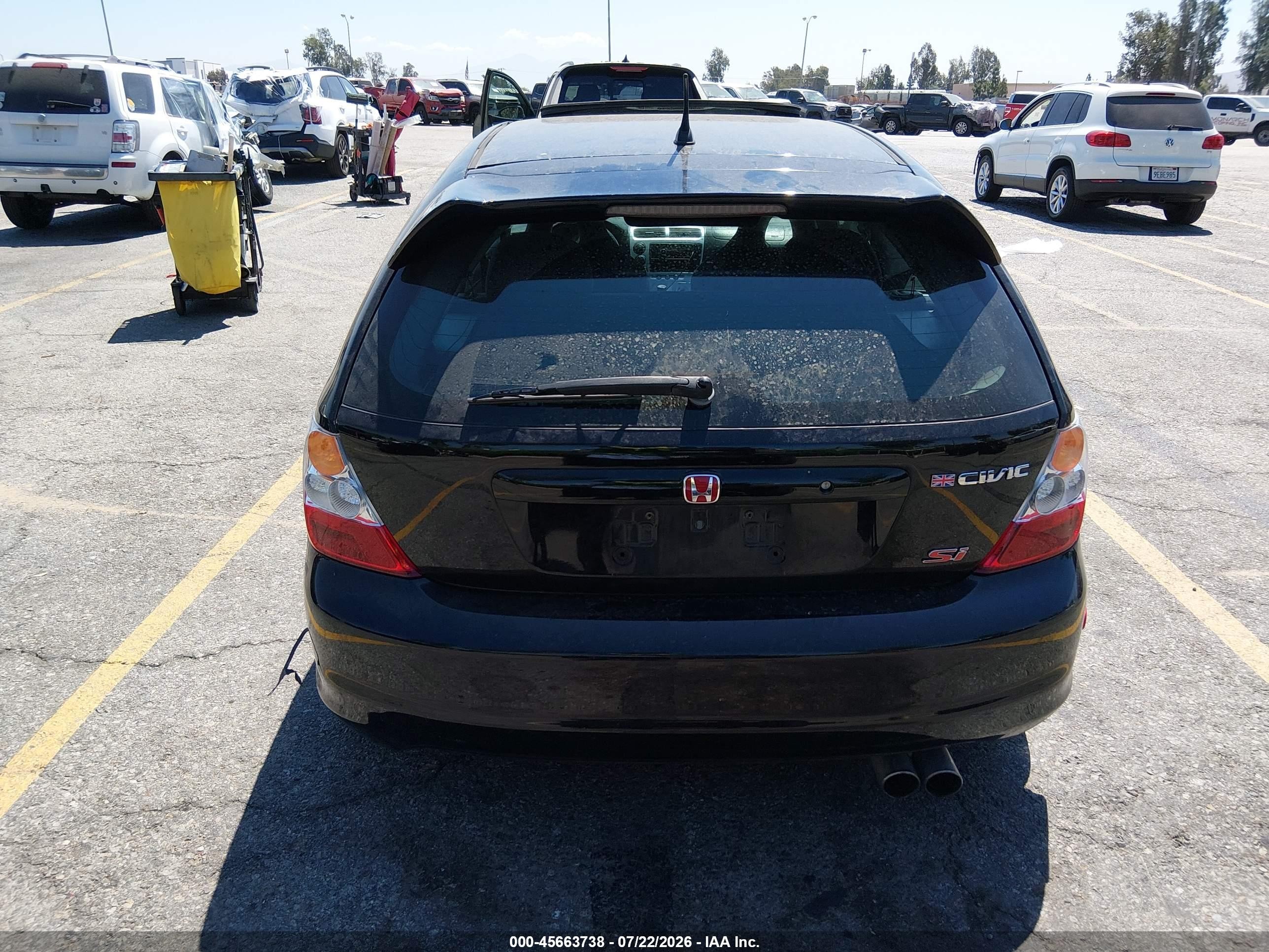 2004 Honda Civic Si Black vin: SHHEP33554U500154