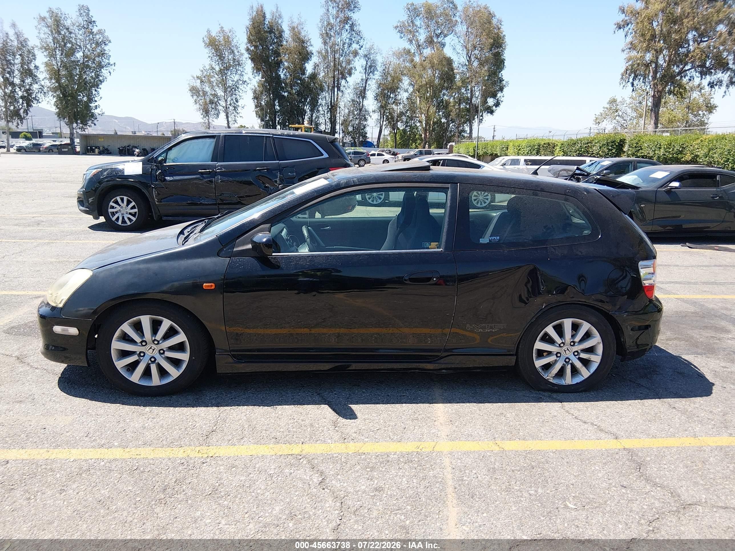 2004 Honda Civic Si Black vin: SHHEP33554U500154