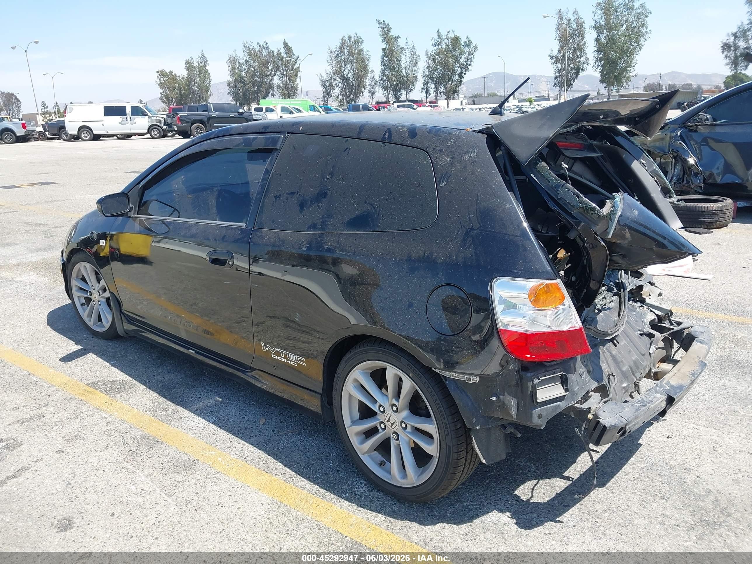 2004 Honda Civic Si Black vin: SHHEP33574U504755