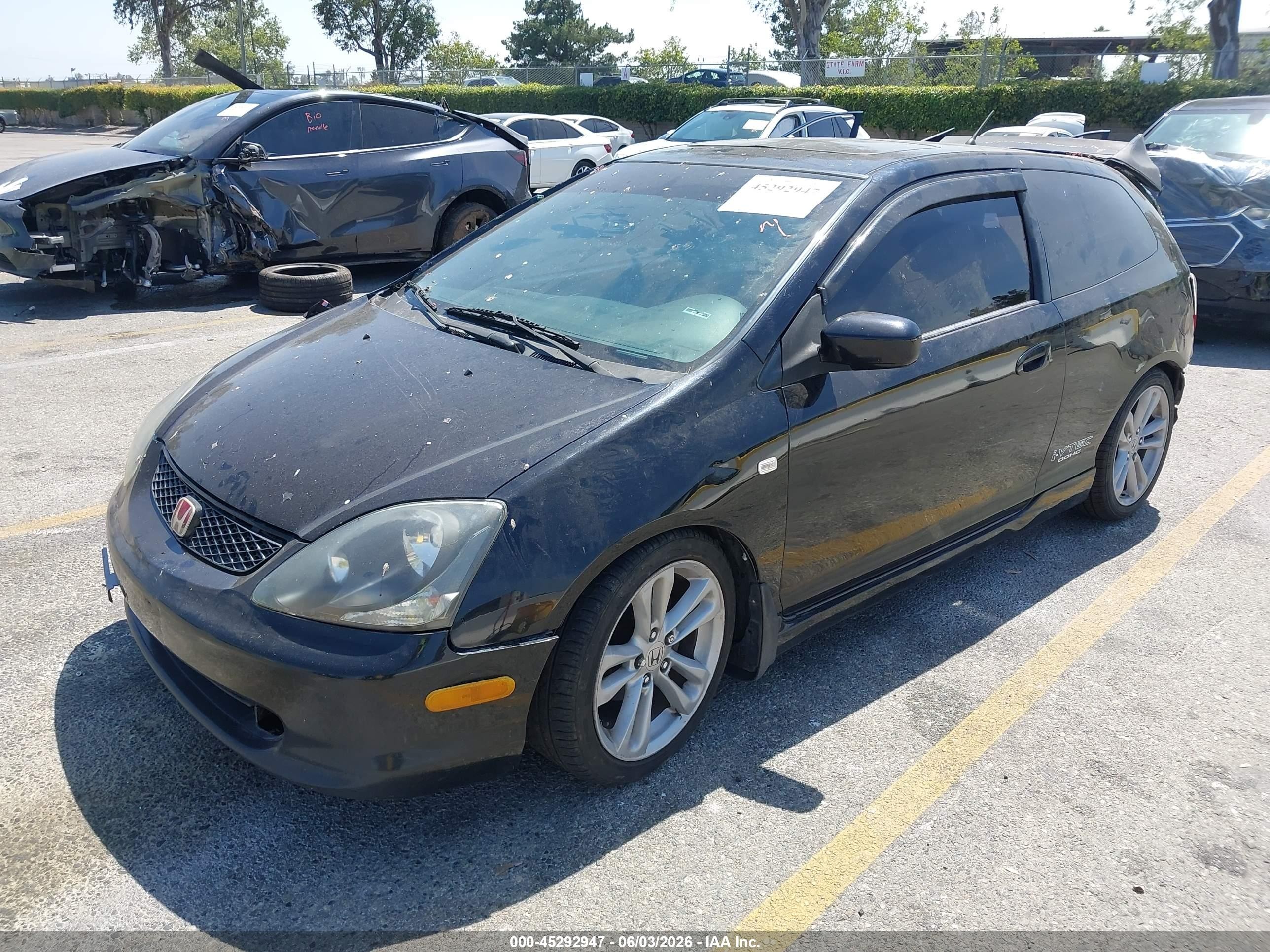 2004 Honda Civic Si Black vin: SHHEP33574U504755