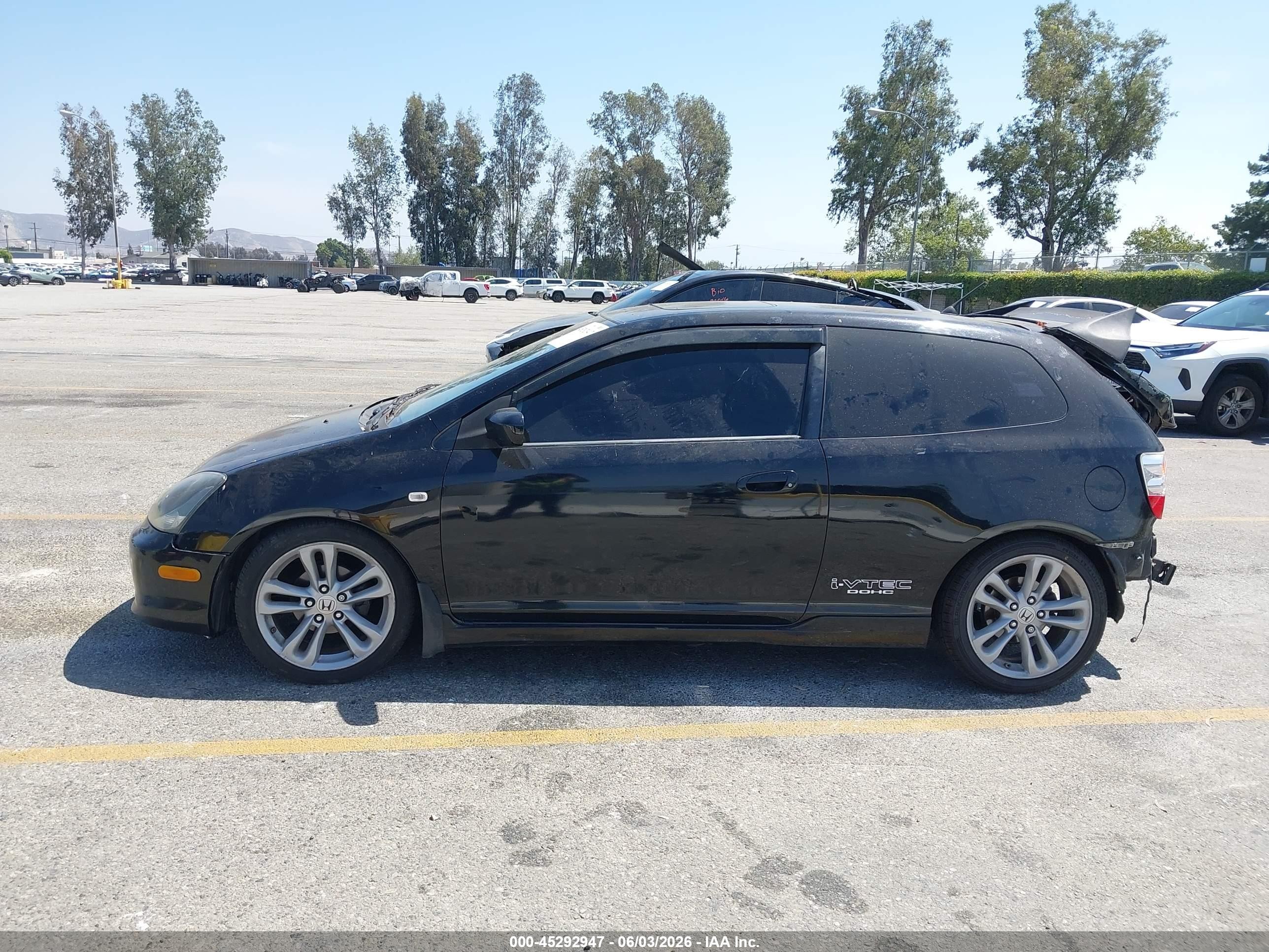 2004 Honda Civic Si Black vin: SHHEP33574U504755