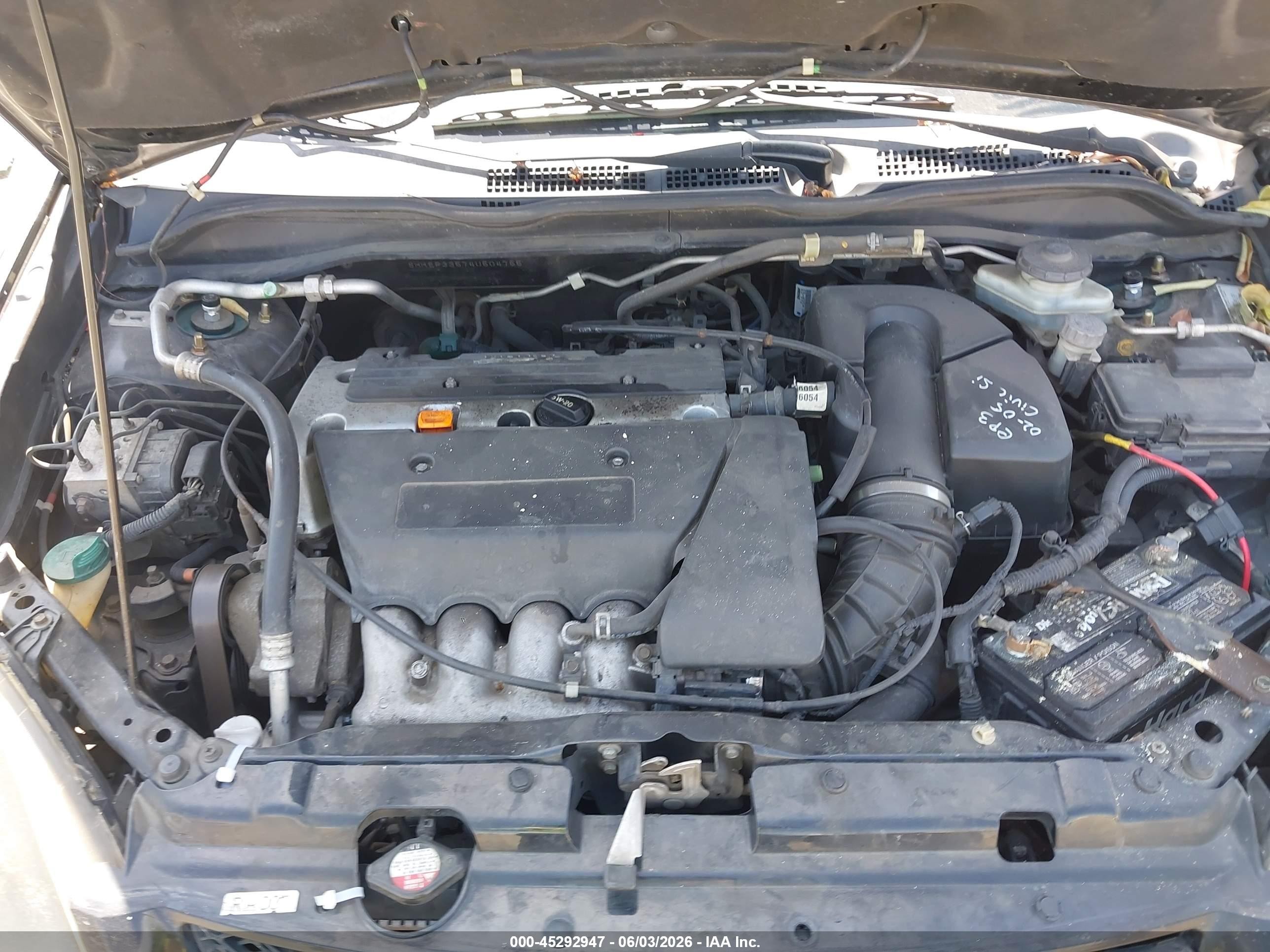 2004 Honda Civic Si Black vin: SHHEP33574U504755