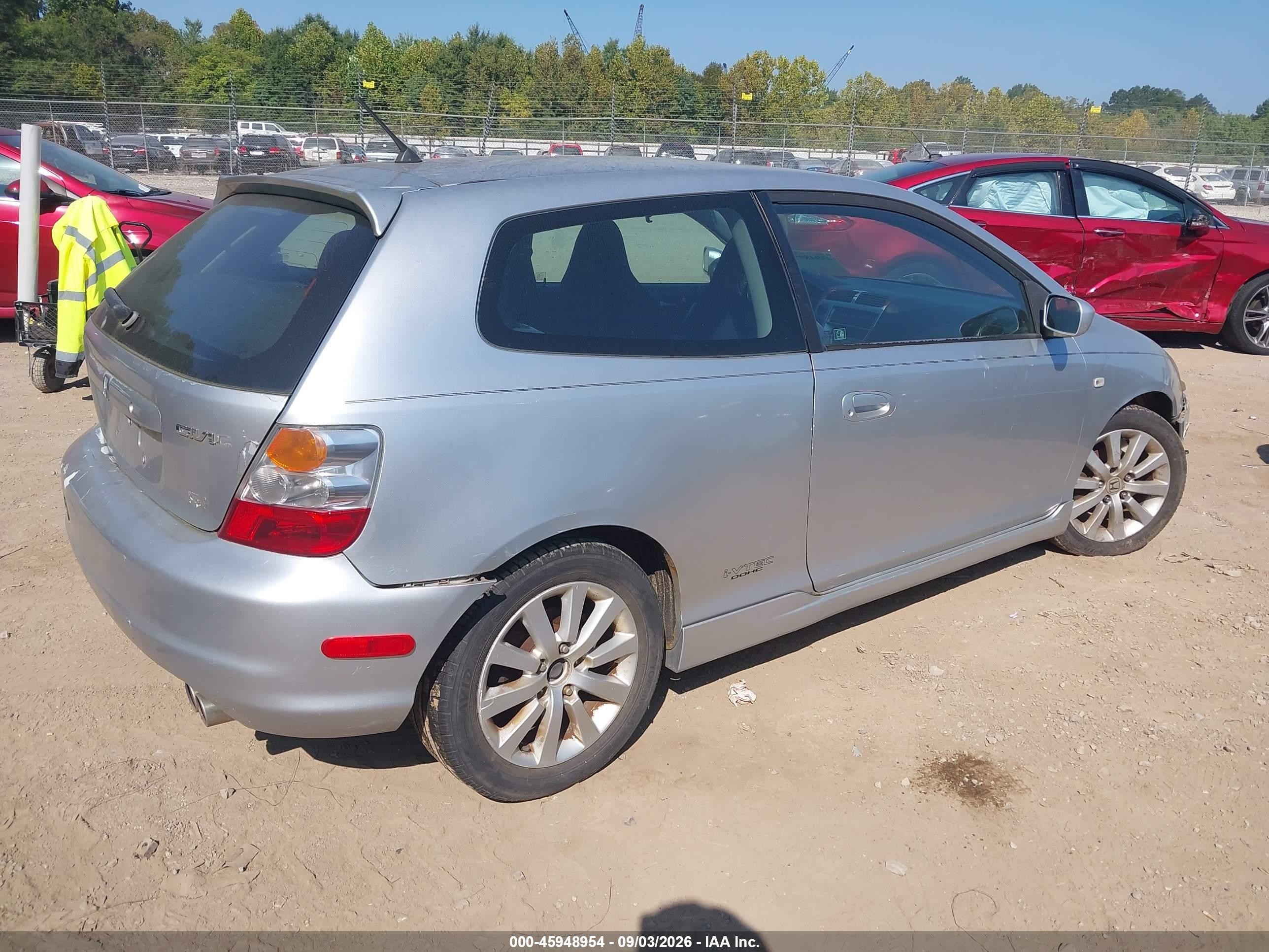 2005 Honda Civic Si Silver vin: SHHEP335X5U500877