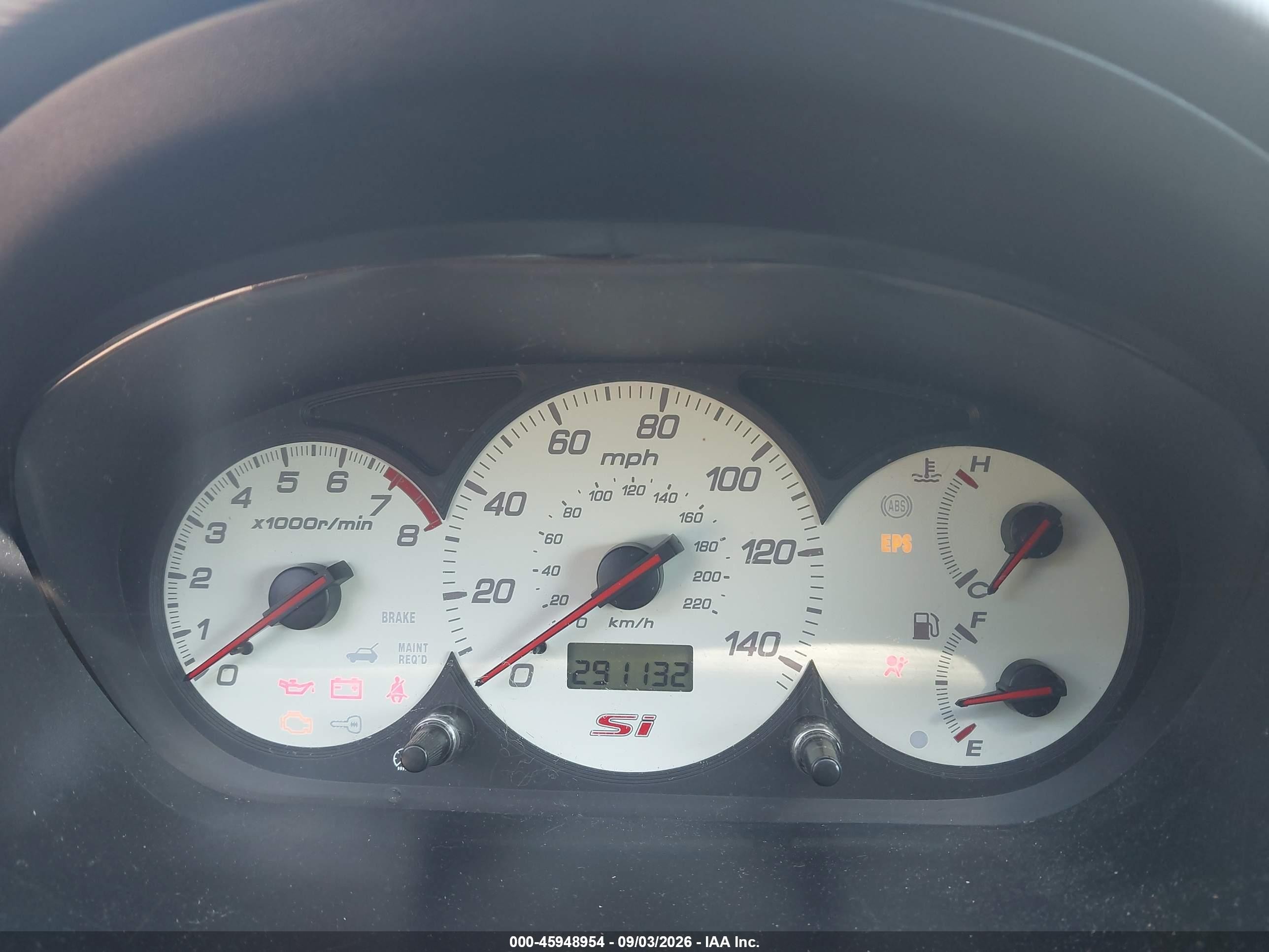 2005 Honda Civic Si Silver vin: SHHEP335X5U500877