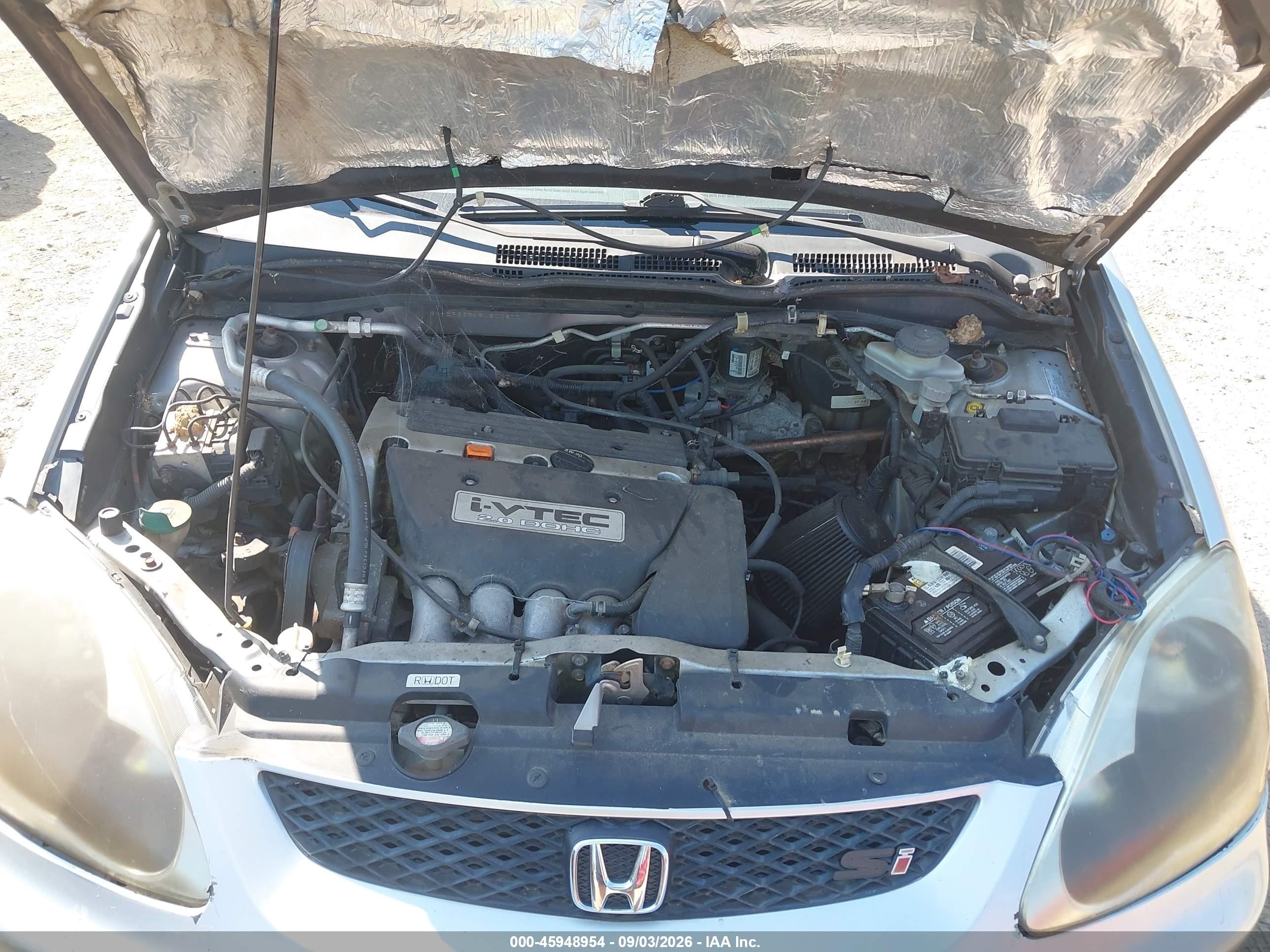 2005 Honda Civic Si Silver vin: SHHEP335X5U500877