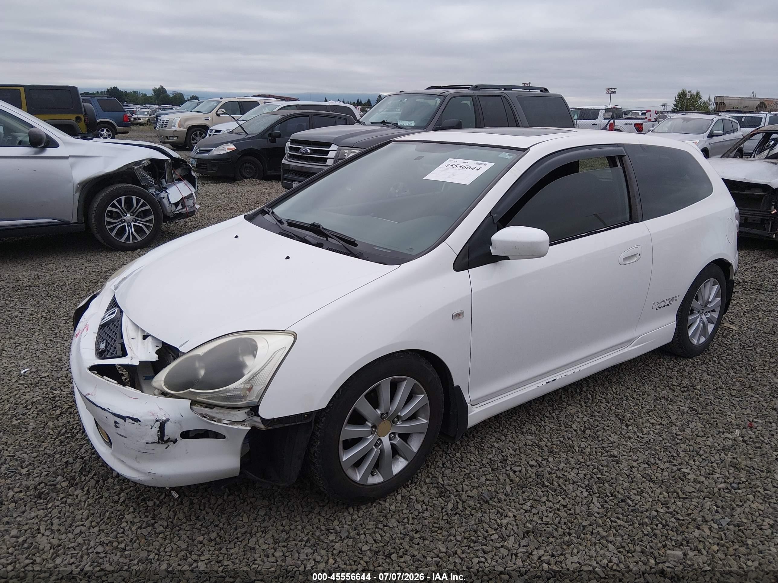 2004 Honda Civic Si White vin: SHHEP33664U501242