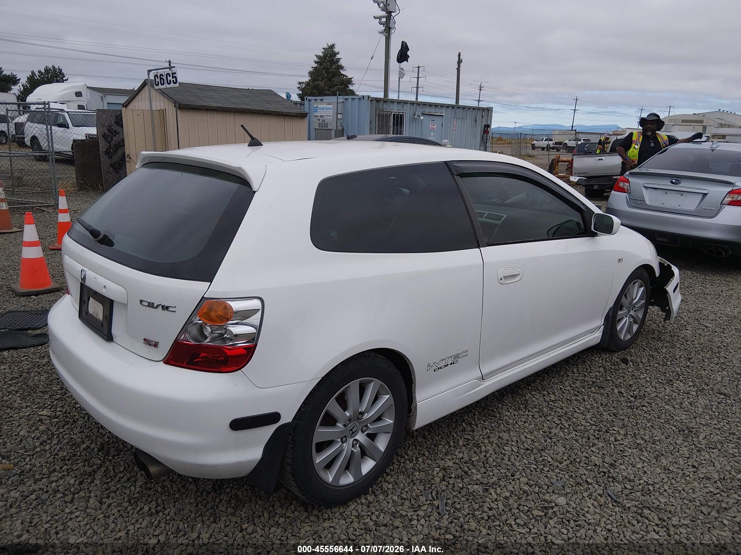 2004 Honda Civic Si White vin: SHHEP33664U501242