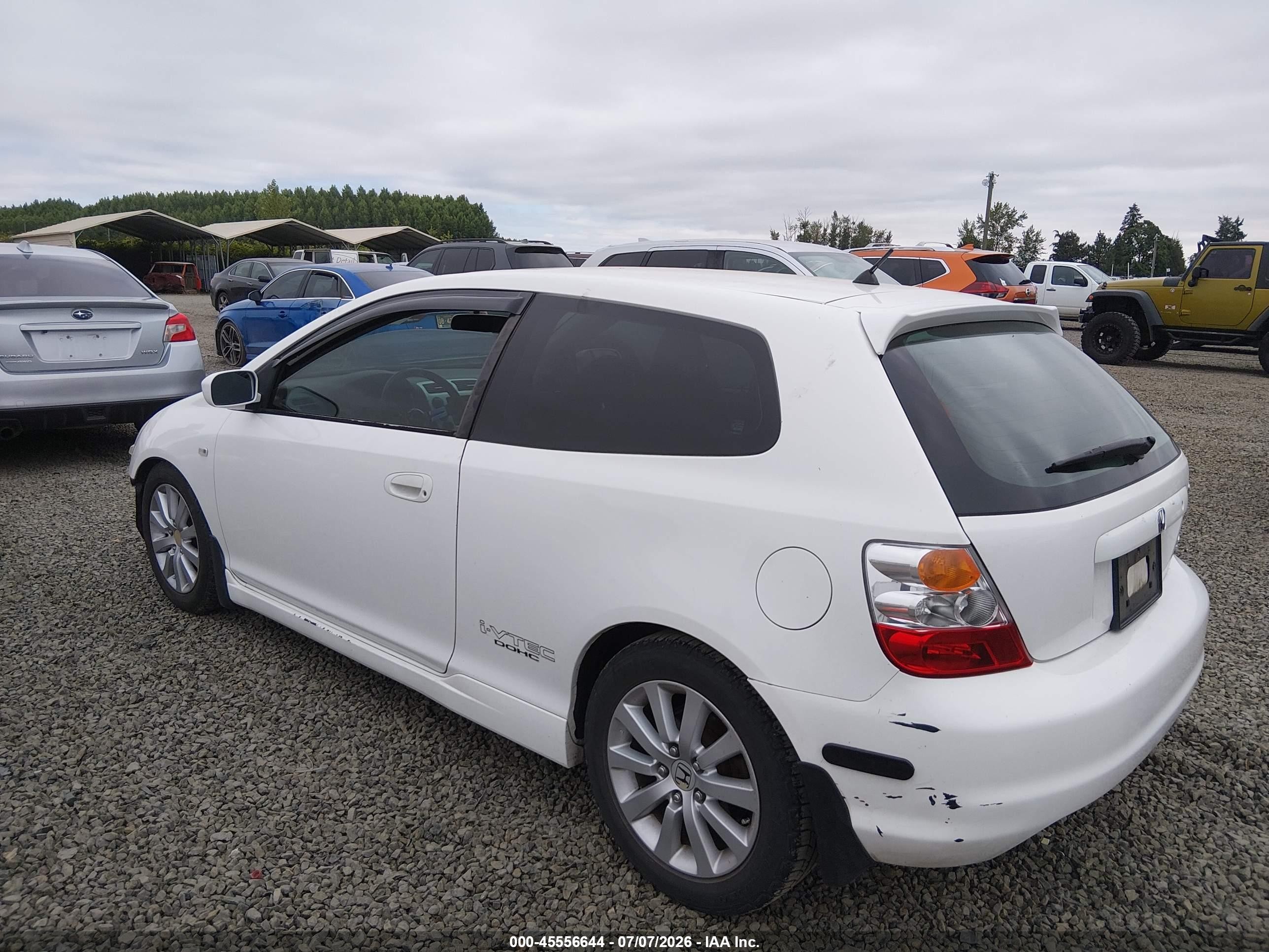 2004 Honda Civic Si White vin: SHHEP33664U501242