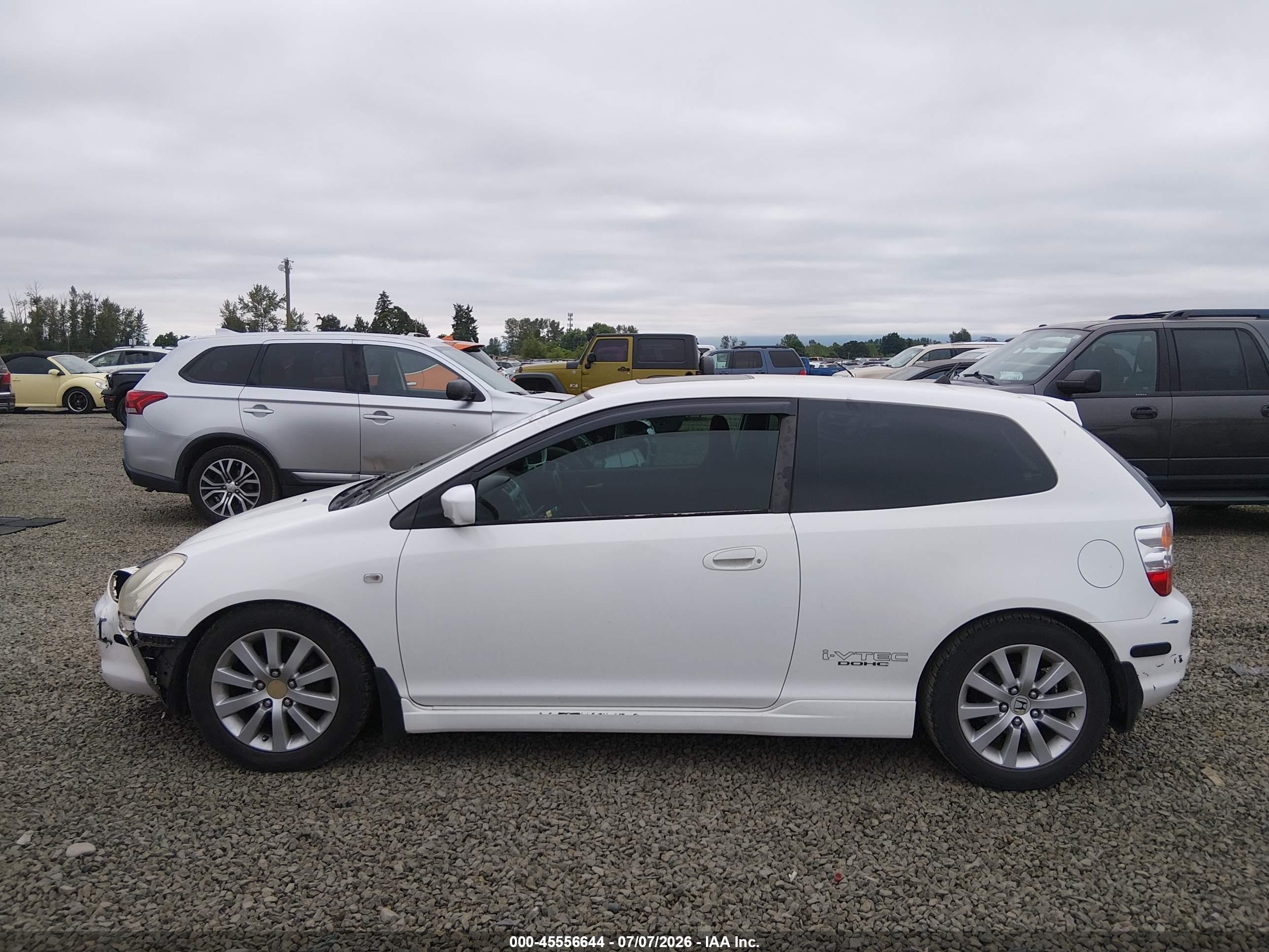 2004 Honda Civic Si White vin: SHHEP33664U501242