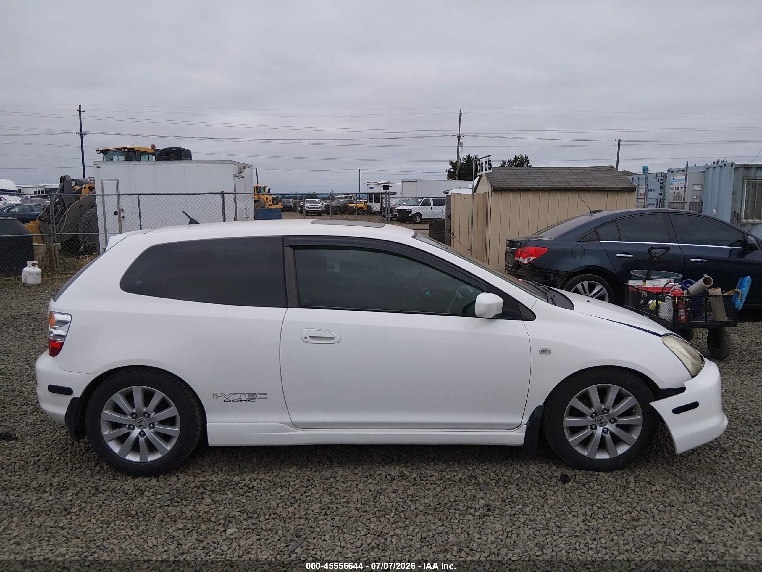 2004 Honda Civic Si White vin: SHHEP33664U501242