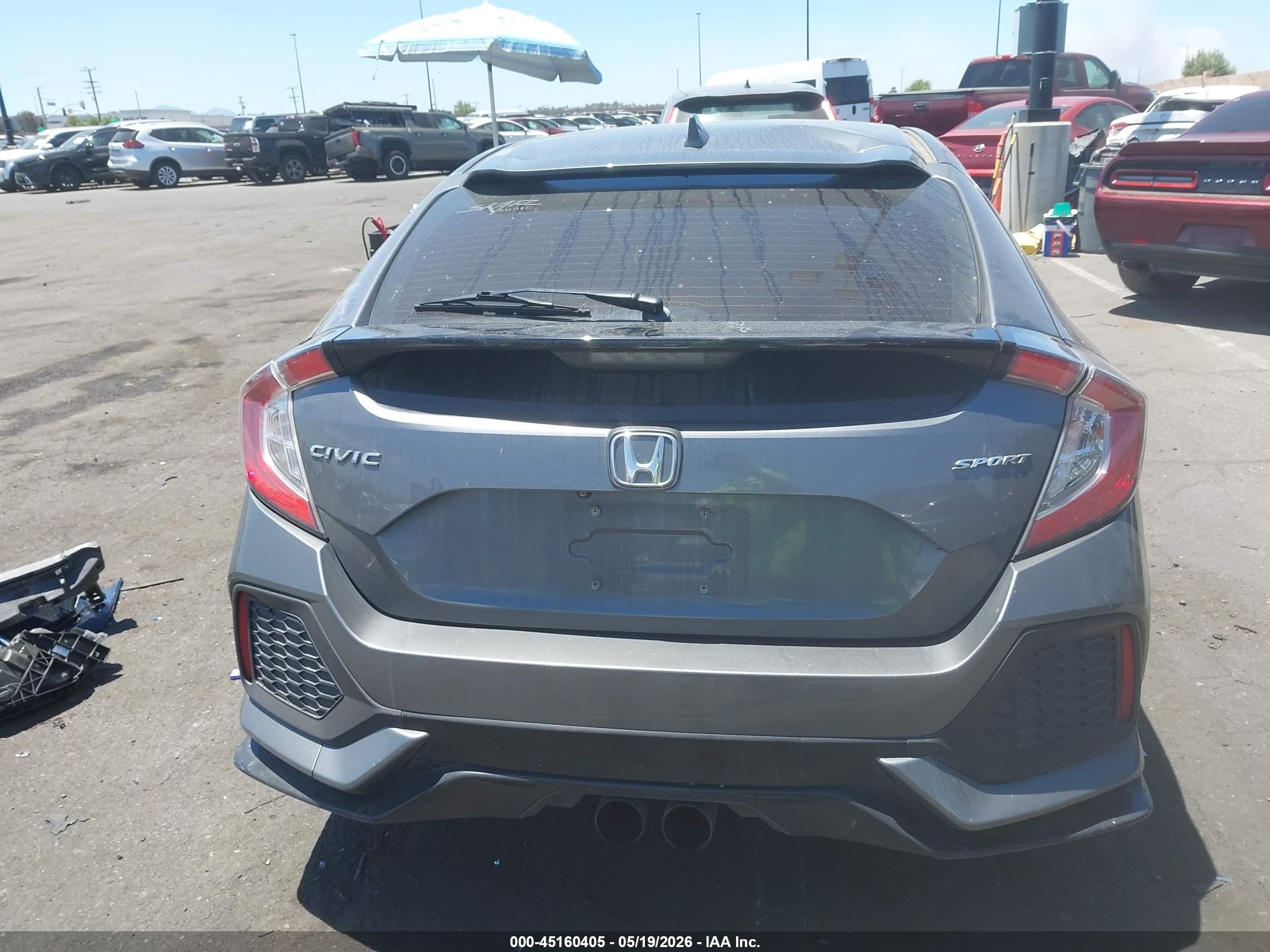 2019 Honda Civic Sport Серый vin: SHHFK7G43KU214246