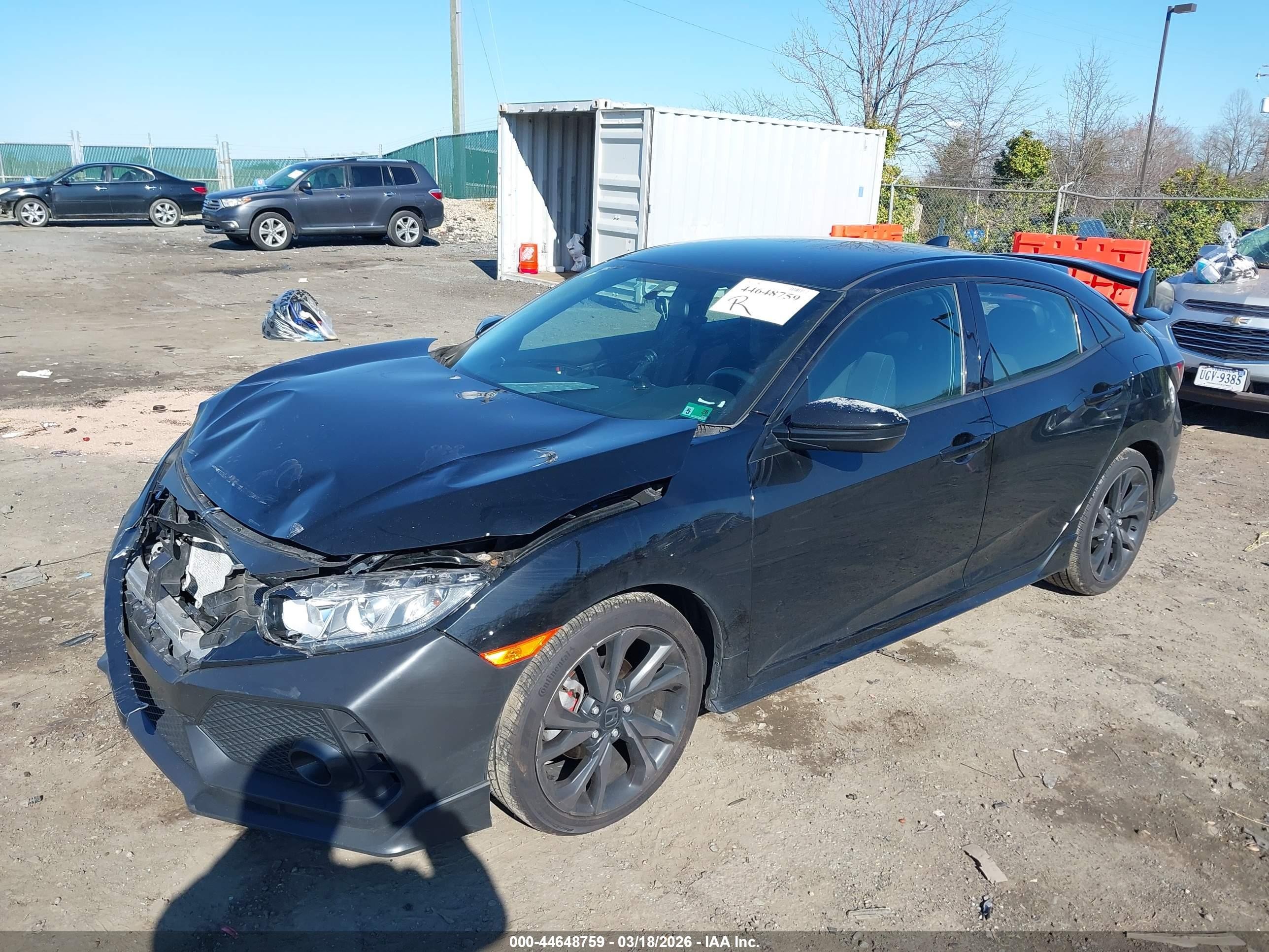 2018 Honda Civic Sport Black vin: SHHFK7G44JU215338
