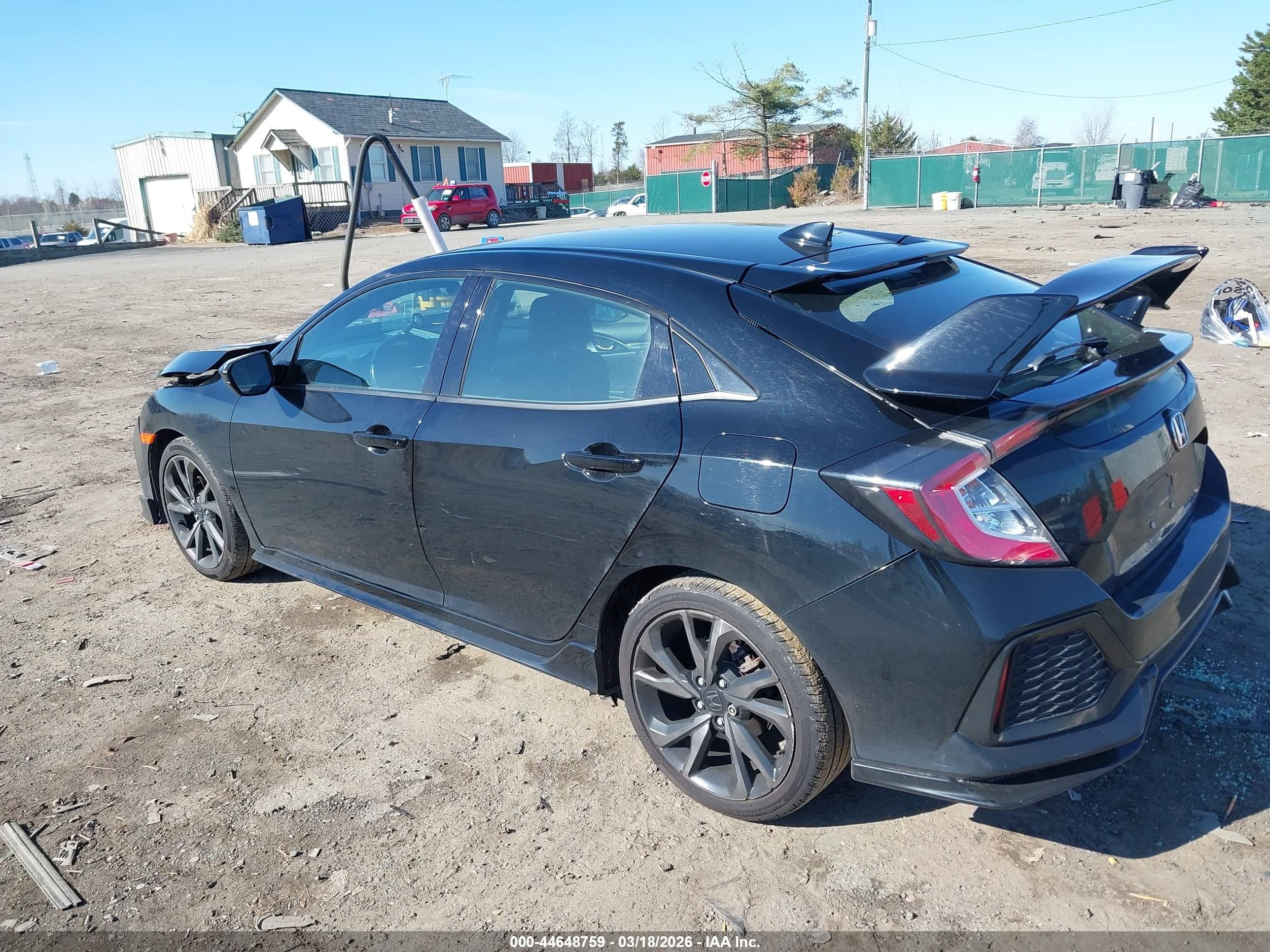 2018 Honda Civic Sport Black vin: SHHFK7G44JU215338