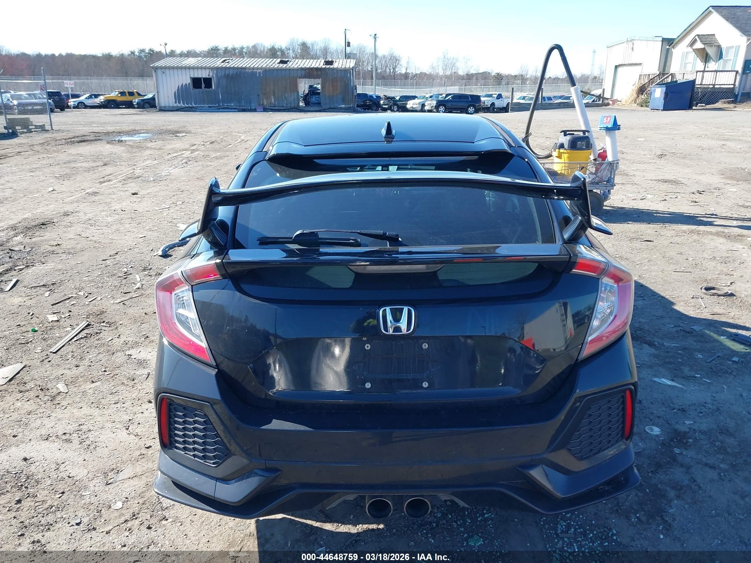 2018 Honda Civic Sport Black vin: SHHFK7G44JU215338