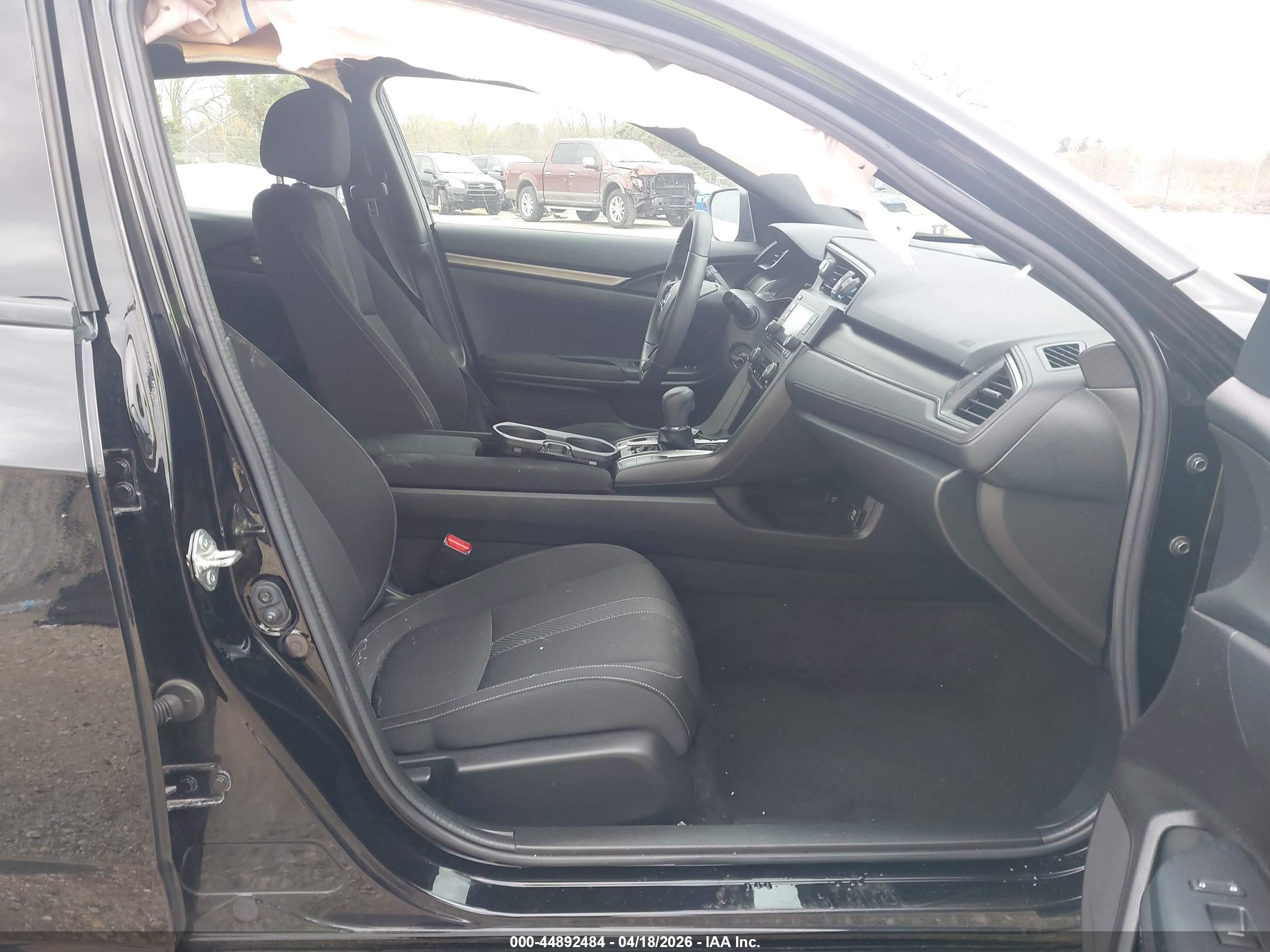 2019 Honda Civic Lx Black vin: SHHFK7H30KU200245
