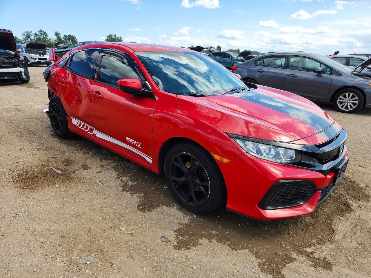 2019 Honda Civic Lx Red vin: SHHFK7H30KU200309