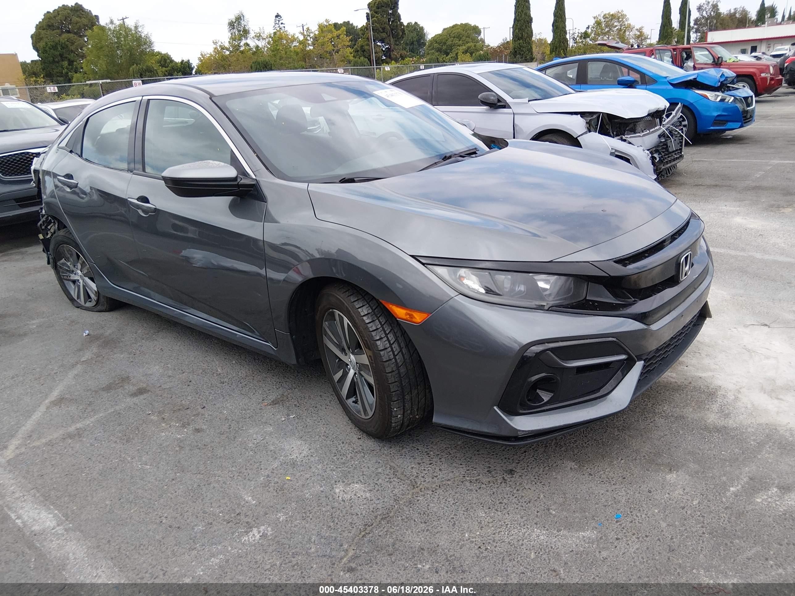 2020 Honda Civic Lx Gray vin: SHHFK7H31LU406739