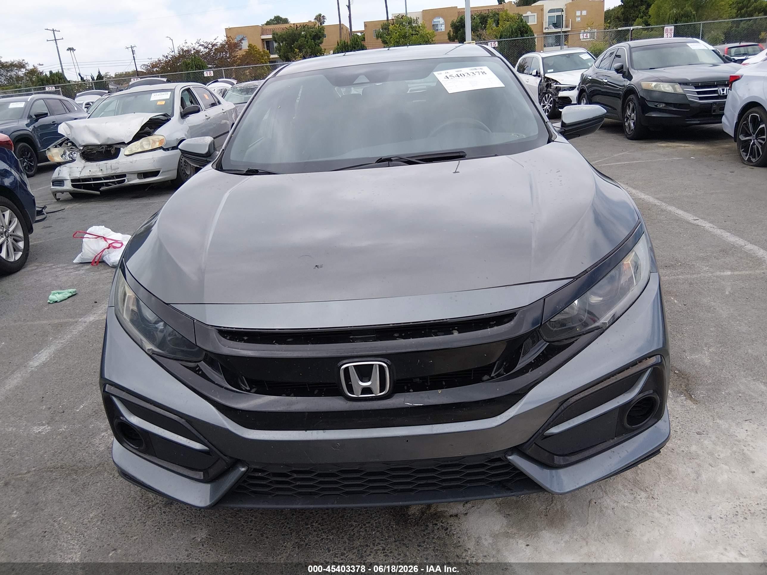 2020 Honda Civic Lx Gray vin: SHHFK7H31LU406739