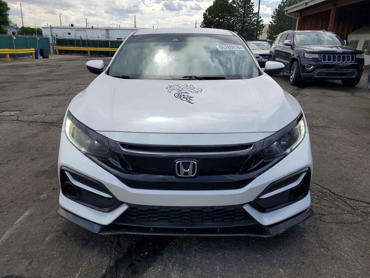 2020 Honda Civic Lx White vin: SHHFK7H39LU211620