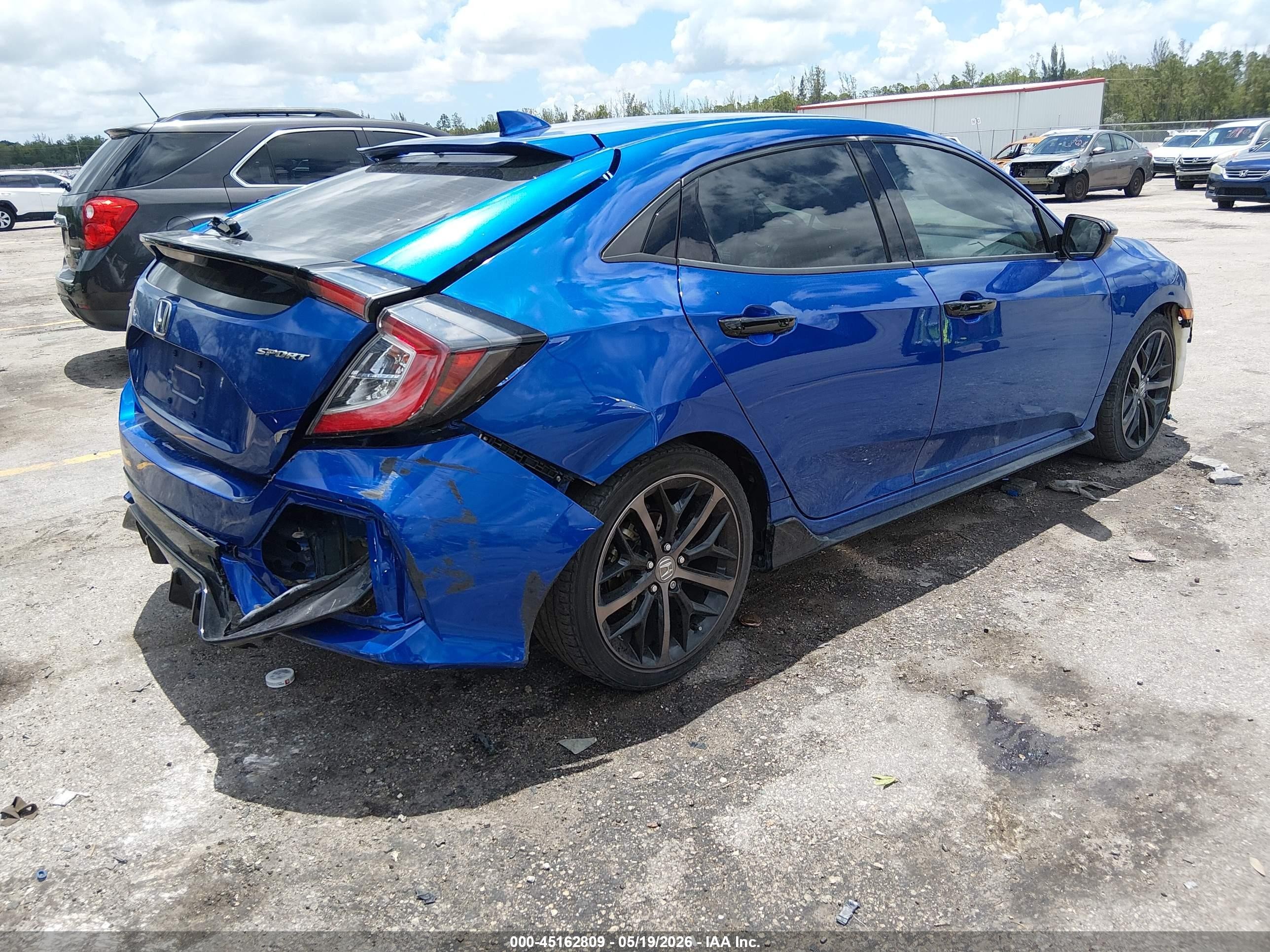 2020 Honda Civic Sport Синий vin: SHHFK7H41LU208929