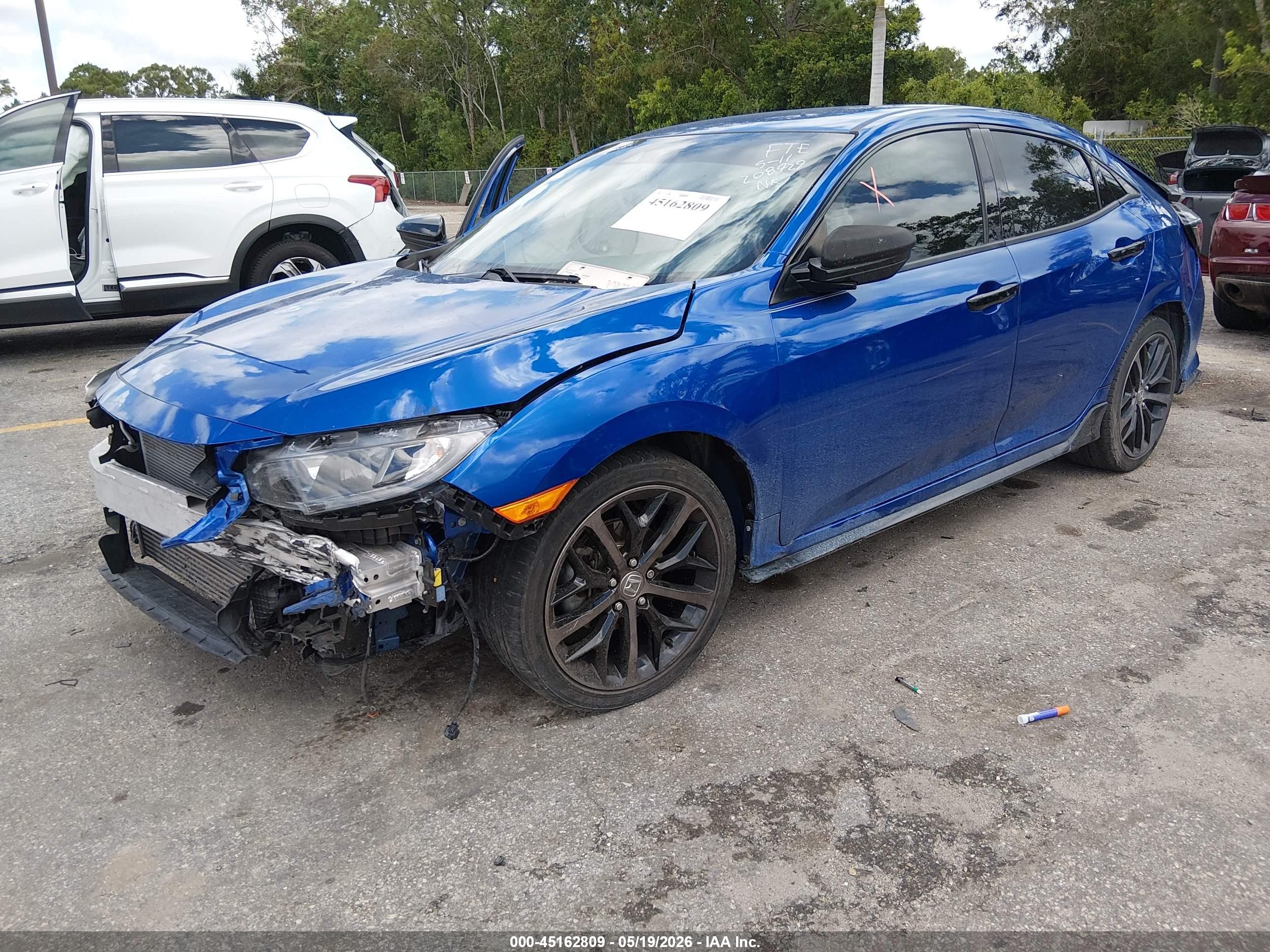 2020 Honda Civic Sport Синий vin: SHHFK7H41LU208929