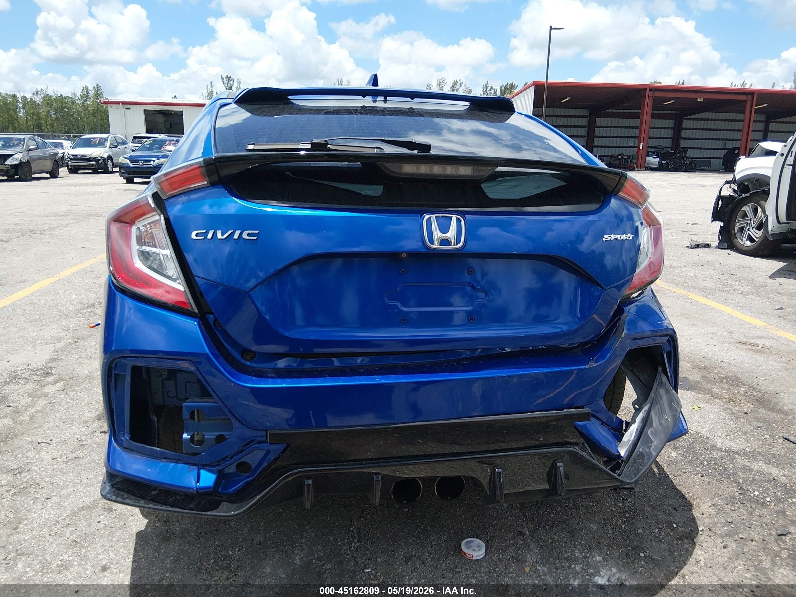2020 Honda Civic Sport Синий vin: SHHFK7H41LU208929