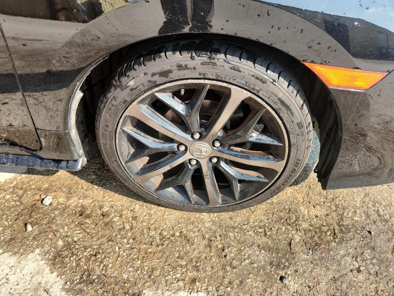 2021 Honda Civic Sport Black vin: SHHFK7H42MU223344 Damage: Right Front Wheel, Curb Rash, > 12 Inches
