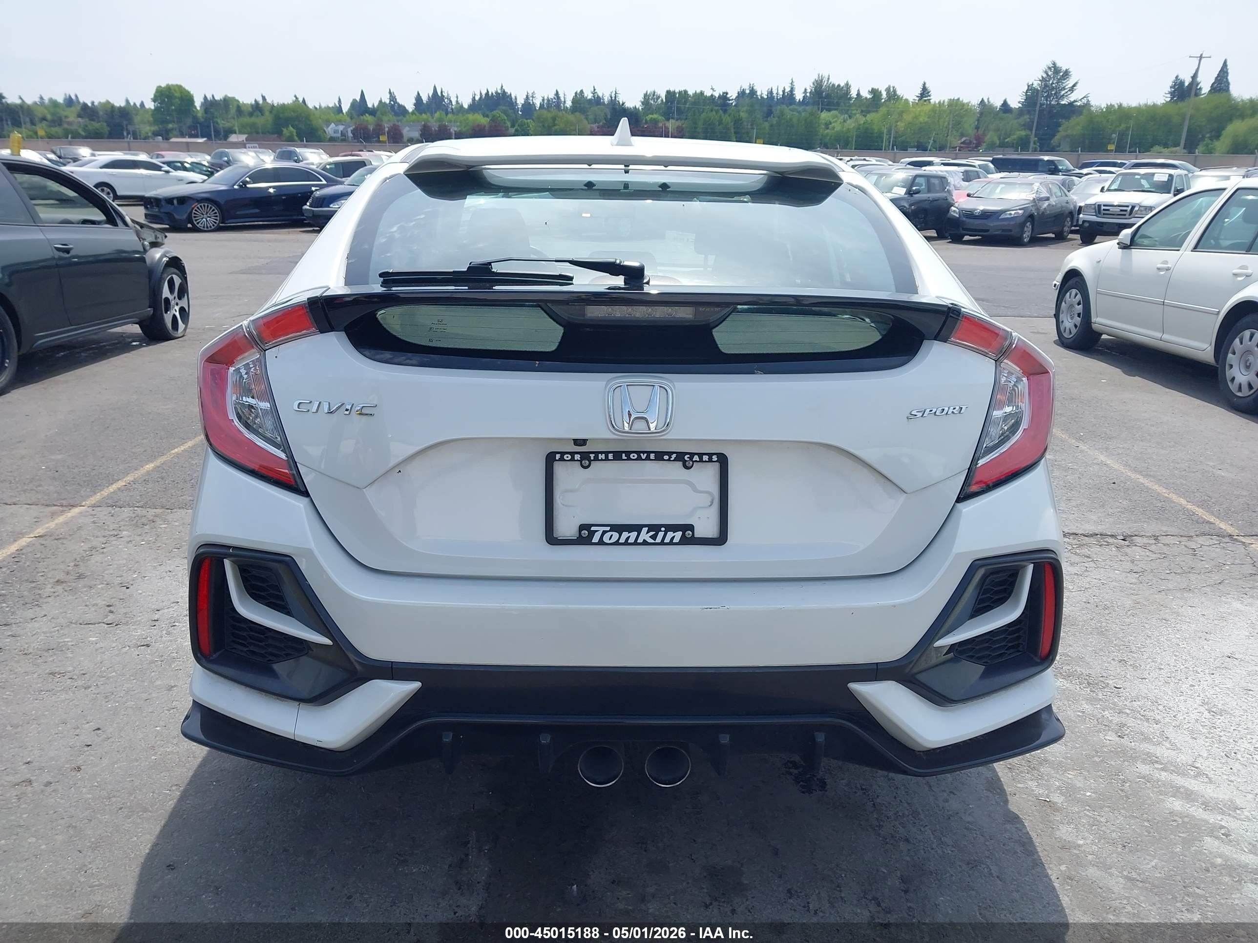 2021 Honda Civic Sport Белый vin: SHHFK7H45MU424588