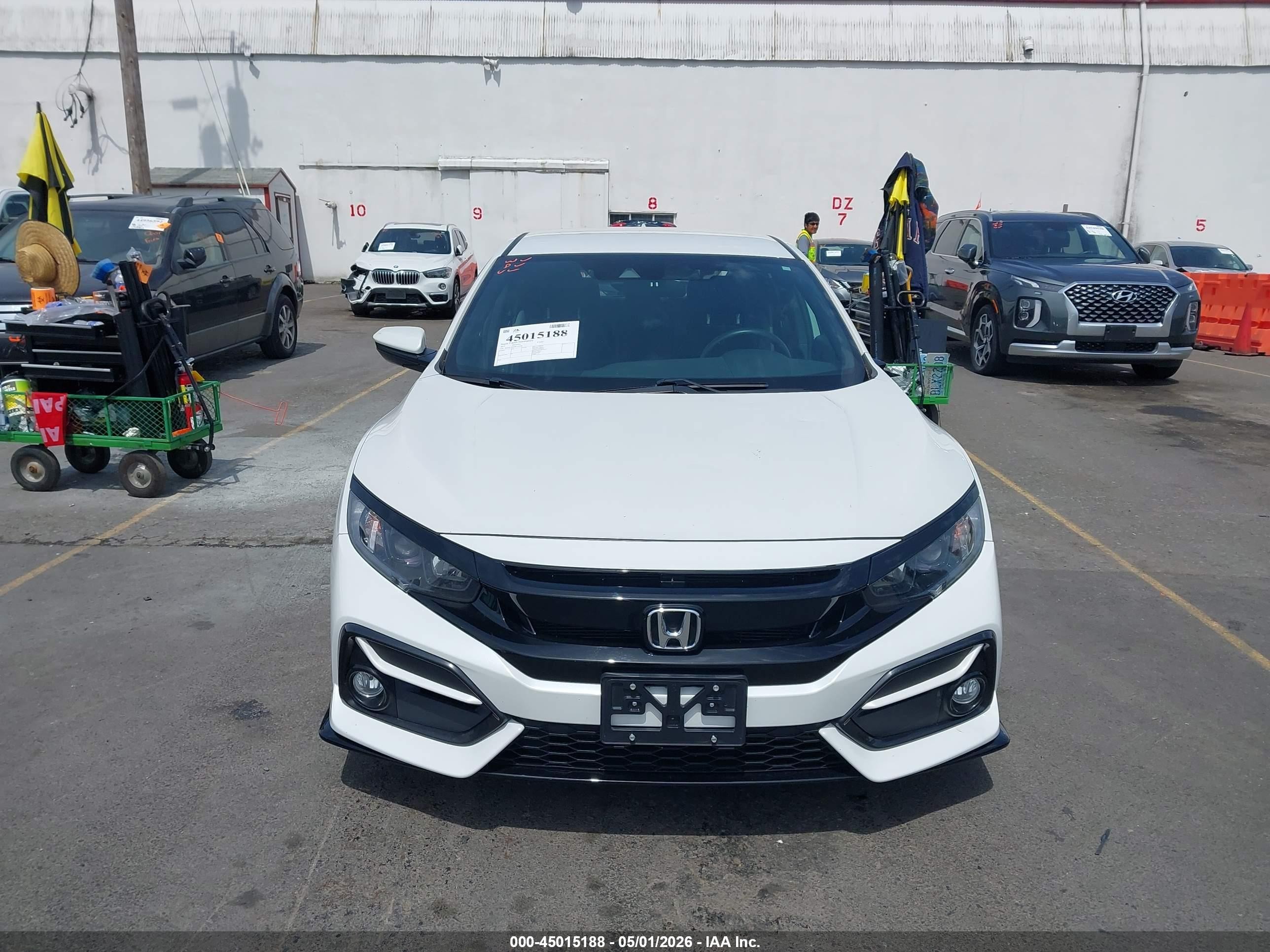 2021 Honda Civic Sport Белый vin: SHHFK7H45MU424588