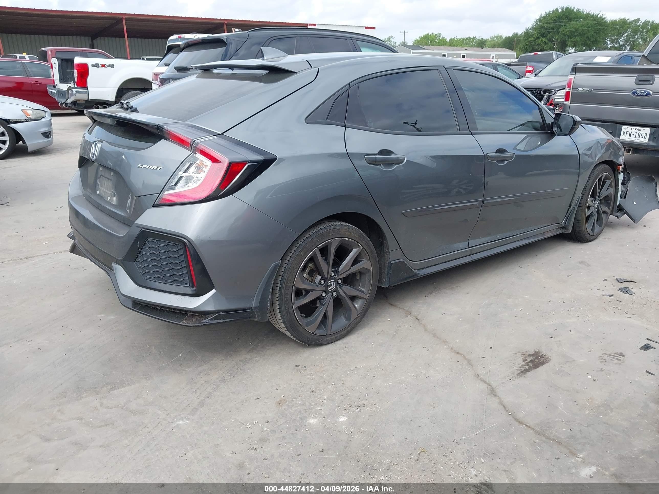 2019 Honda Civic Sport Серый vin: SHHFK7H47KU227788