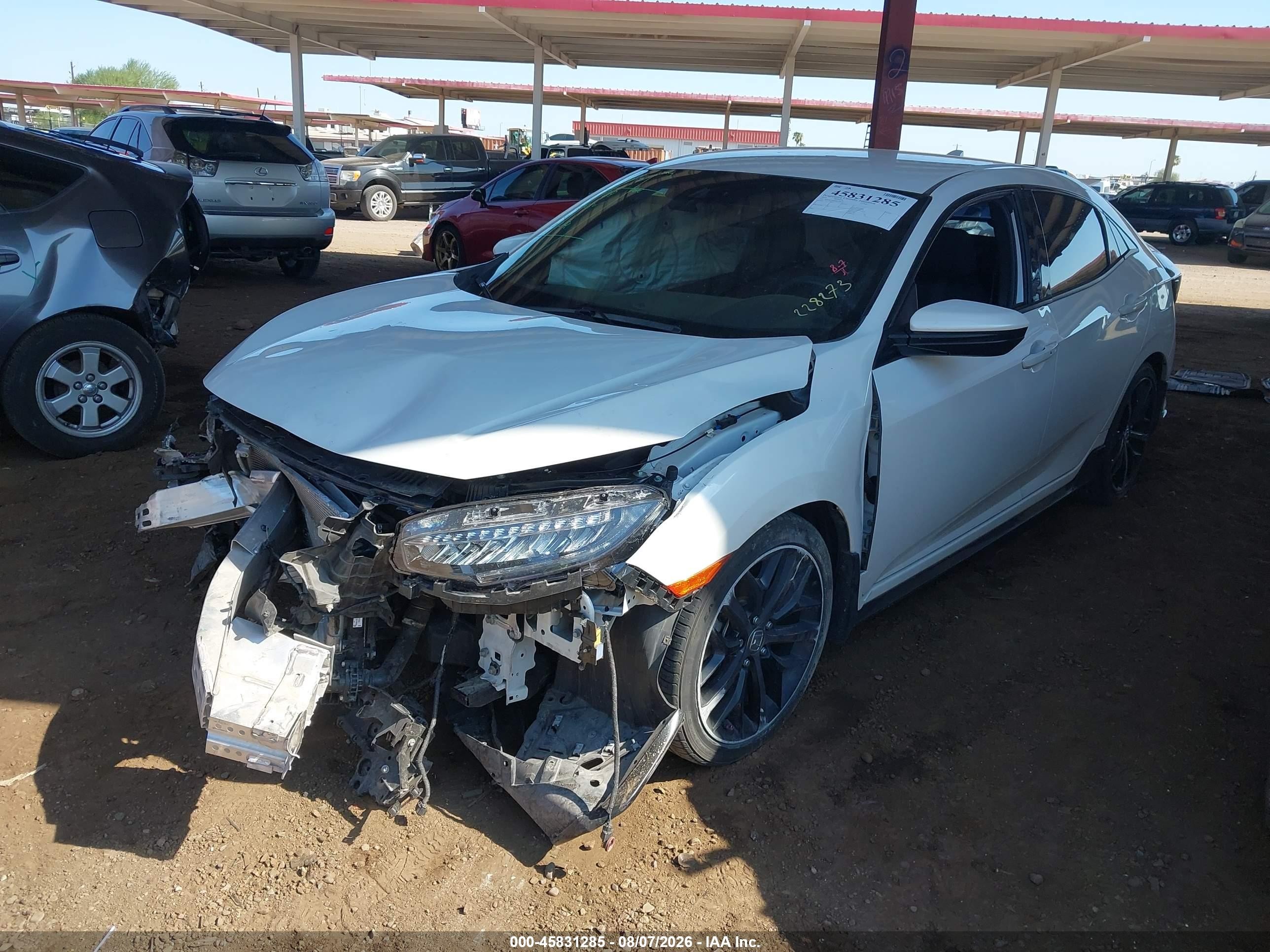 2021 Honda Civic Sport White vin: SHHFK7H48MU228273