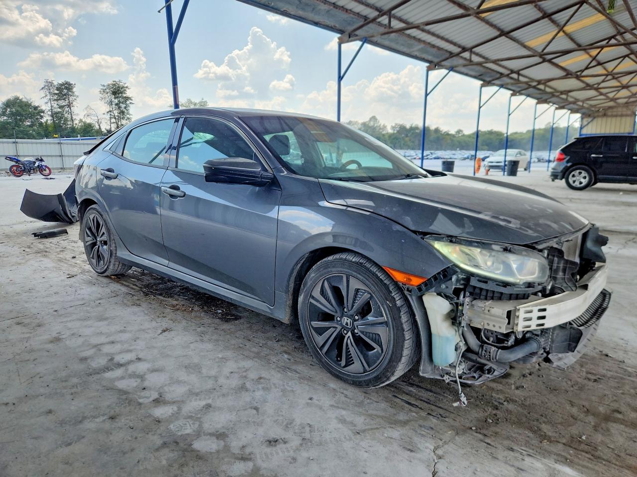 2018 Honda Civic Ex Gray vin: SHHFK7H51JU218009