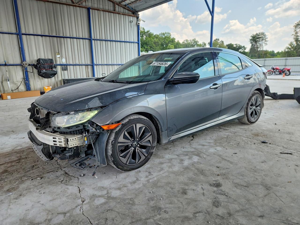 2018 Honda Civic Ex Gray vin: SHHFK7H51JU218009