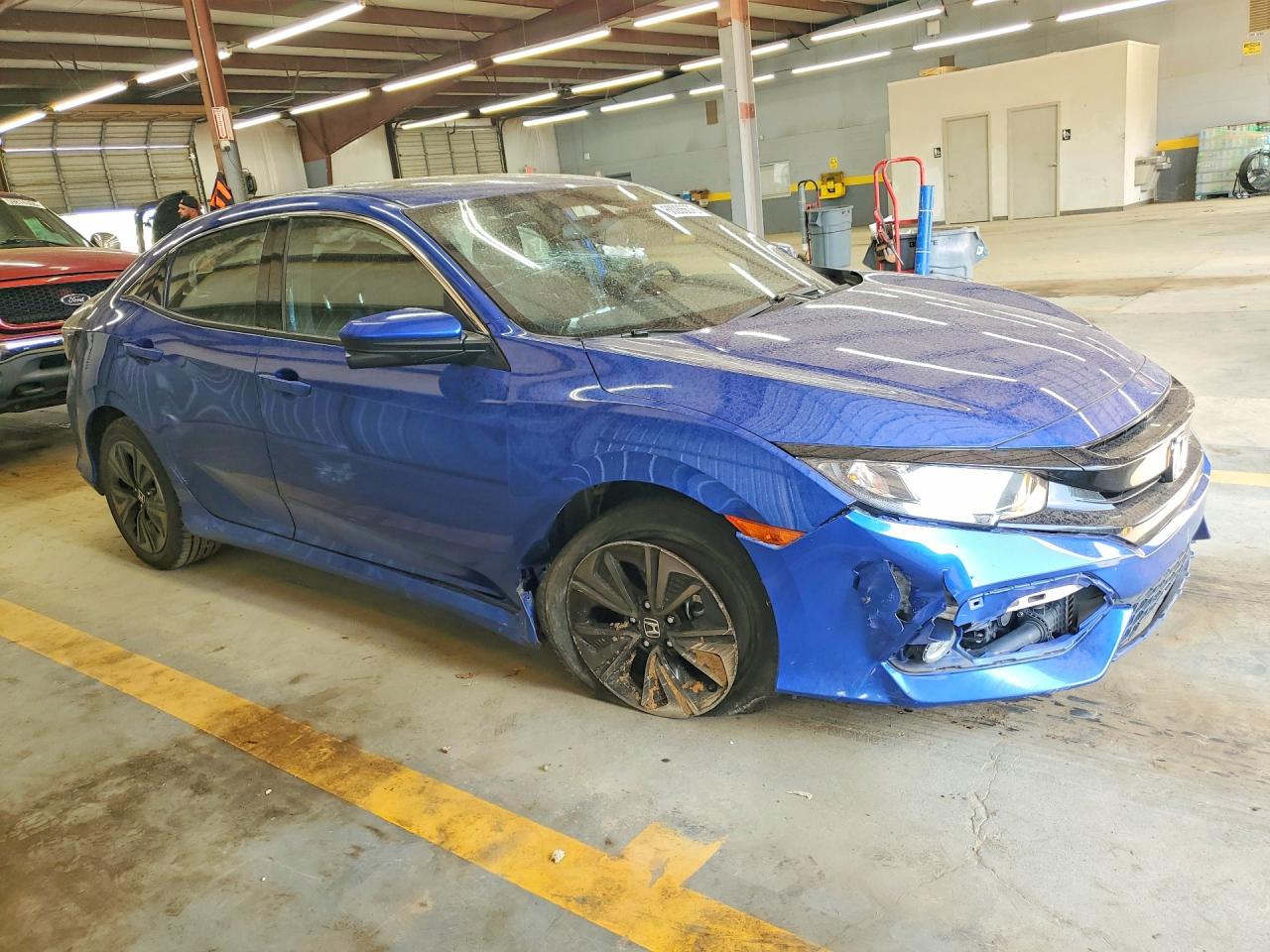 2018 Honda Civic Ex Синий vin: SHHFK7H55JU237338