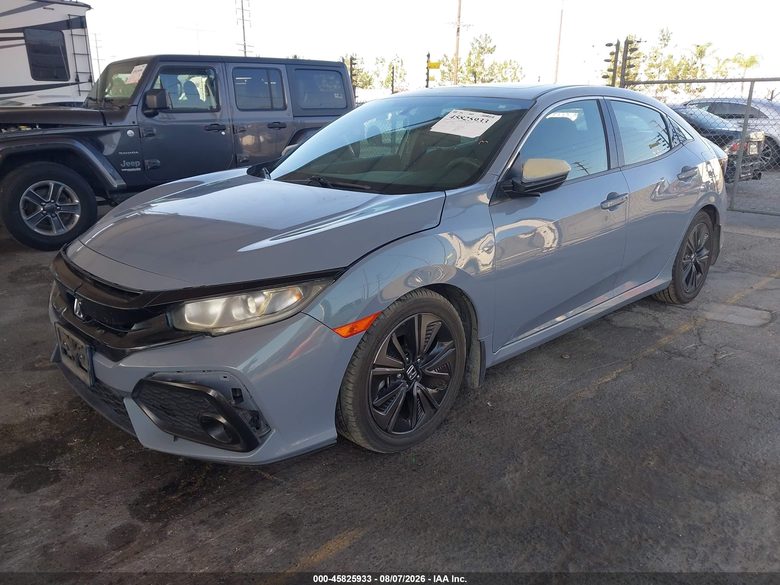 2018 Honda Civic Ex Gray vin: SHHFK7H5XJU432898