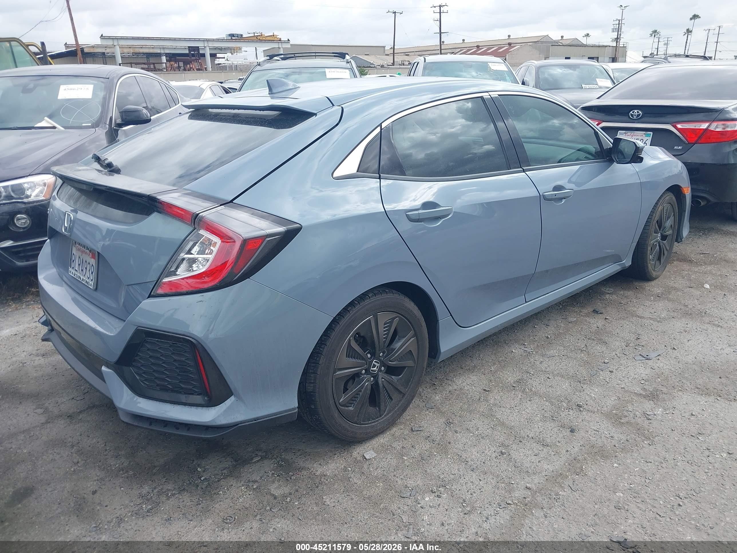 2019 Honda Civic Ex Серый vin: SHHFK7H61KU423615