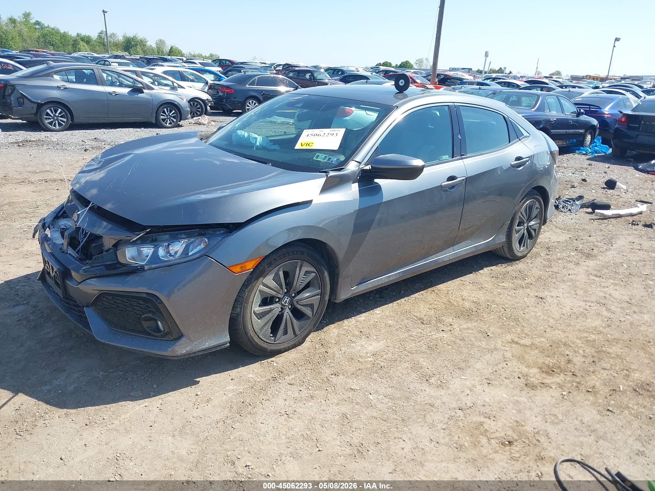 2019 Honda Civic Ex Черный vin: SHHFK7H62KU402322