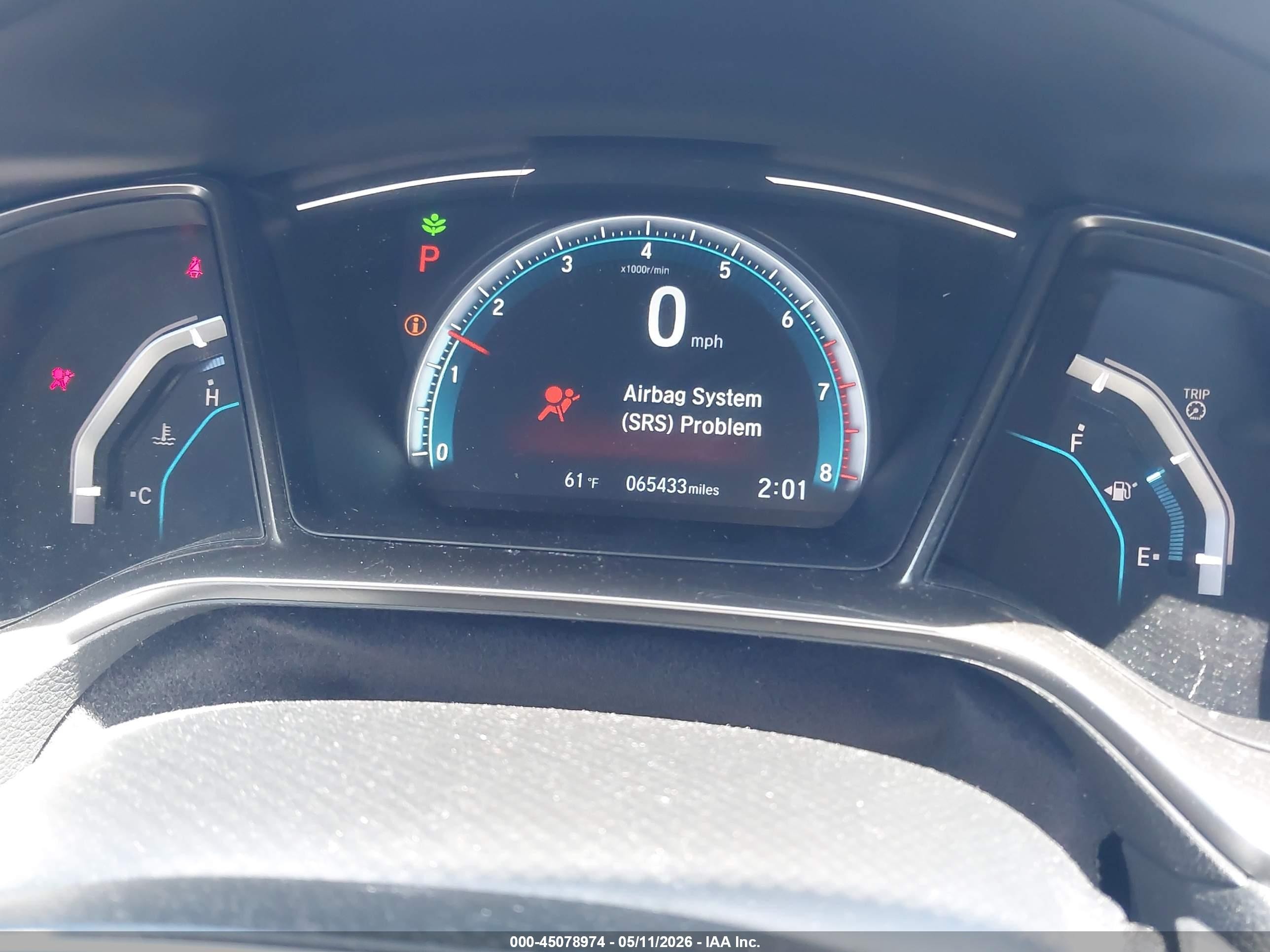 2020 Honda Civic Ex White vin: SHHFK7H67LU219550