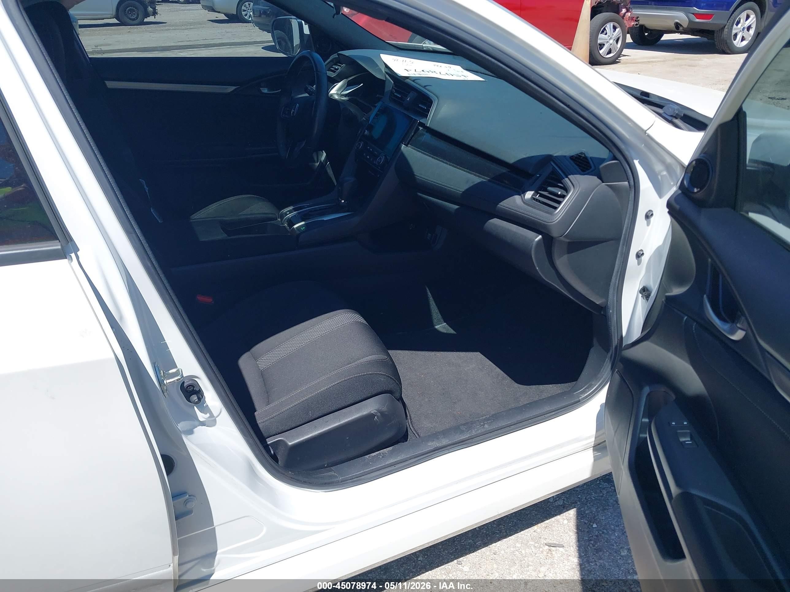 2020 Honda Civic Ex White vin: SHHFK7H67LU219550