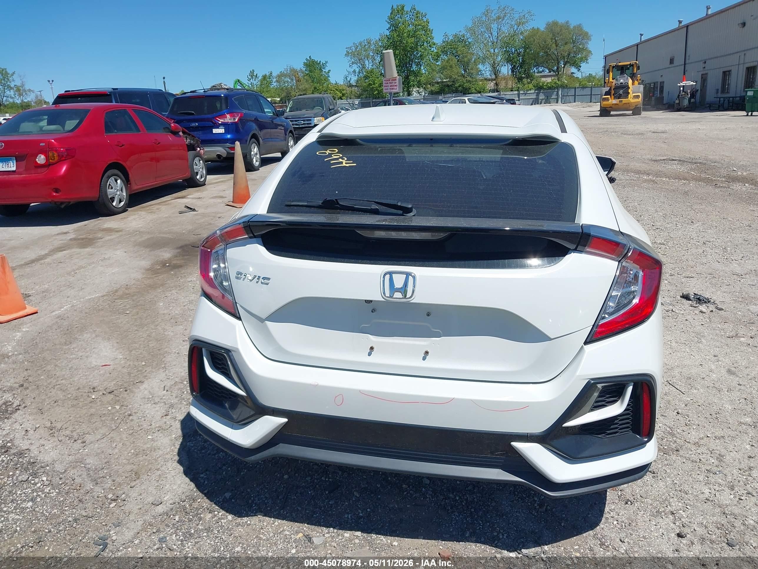 2020 Honda Civic Ex White vin: SHHFK7H67LU219550