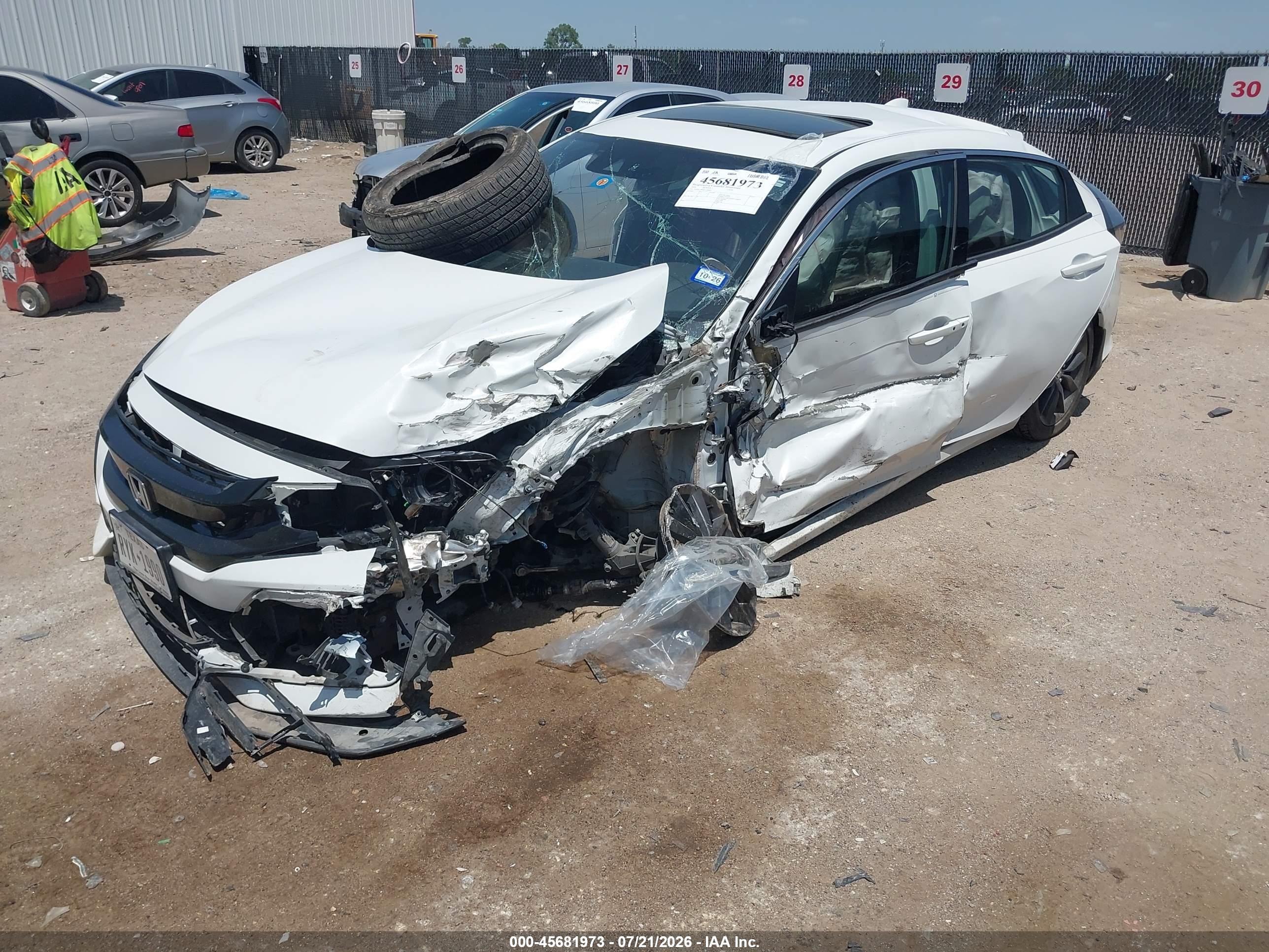 2020 Honda Civic Ex White vin: SHHFK7H6XLU200443