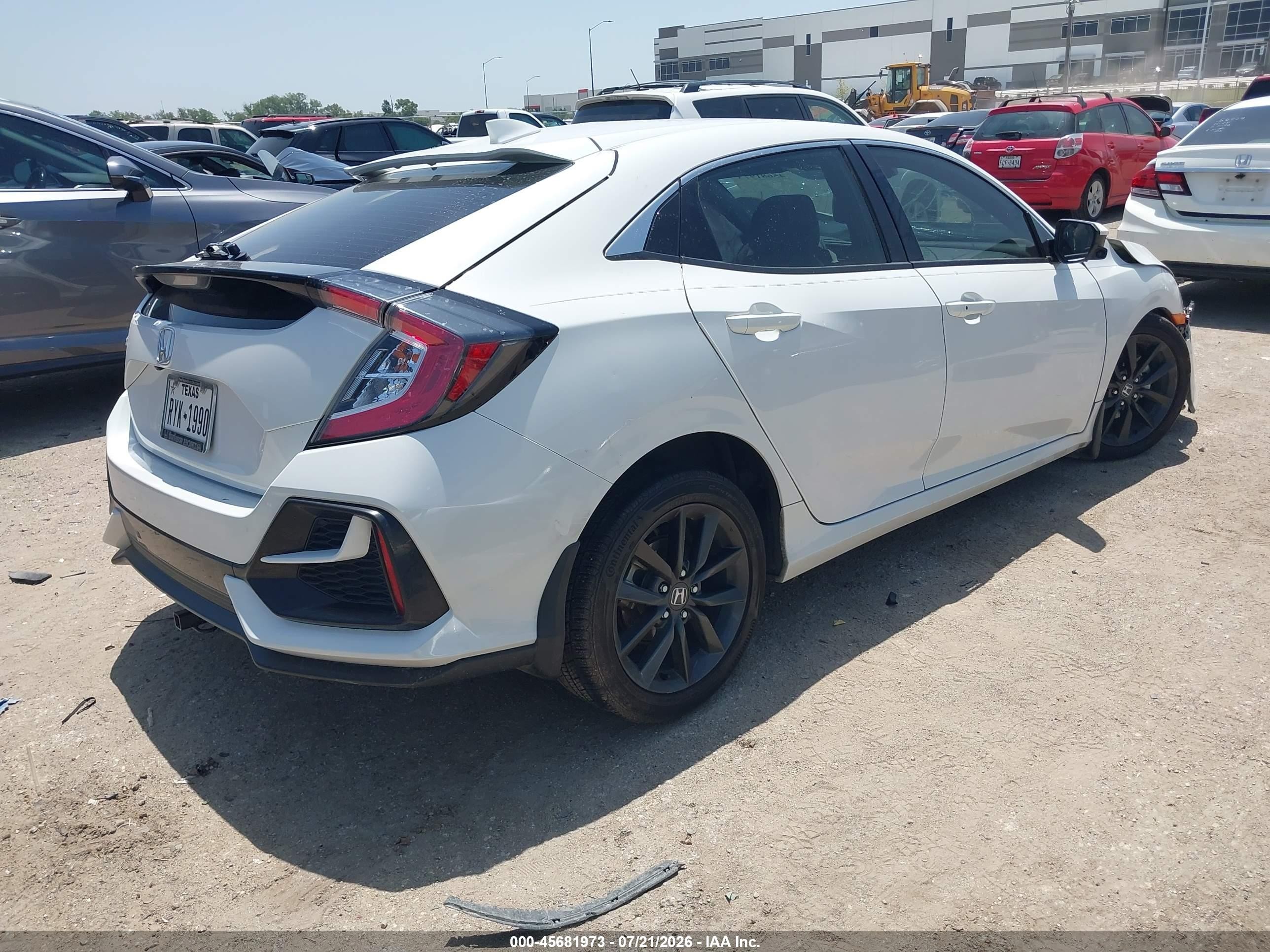 2020 Honda Civic Ex White vin: SHHFK7H6XLU200443