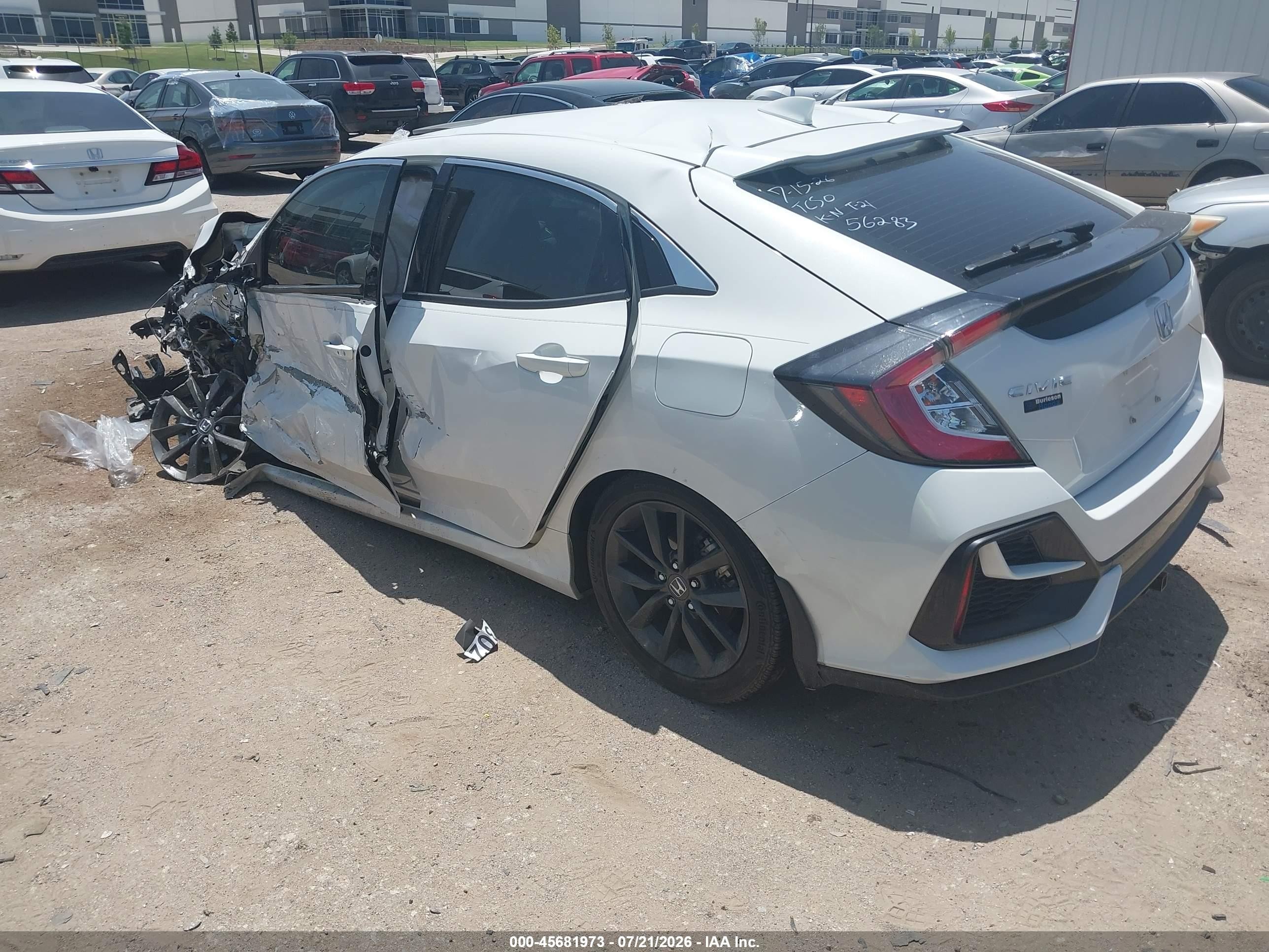 2020 Honda Civic Ex White vin: SHHFK7H6XLU200443