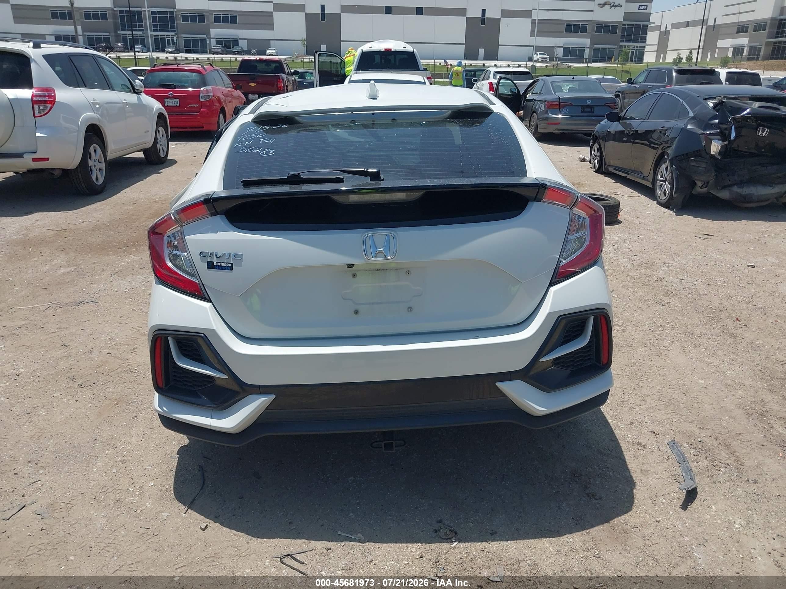 2020 Honda Civic Ex White vin: SHHFK7H6XLU200443