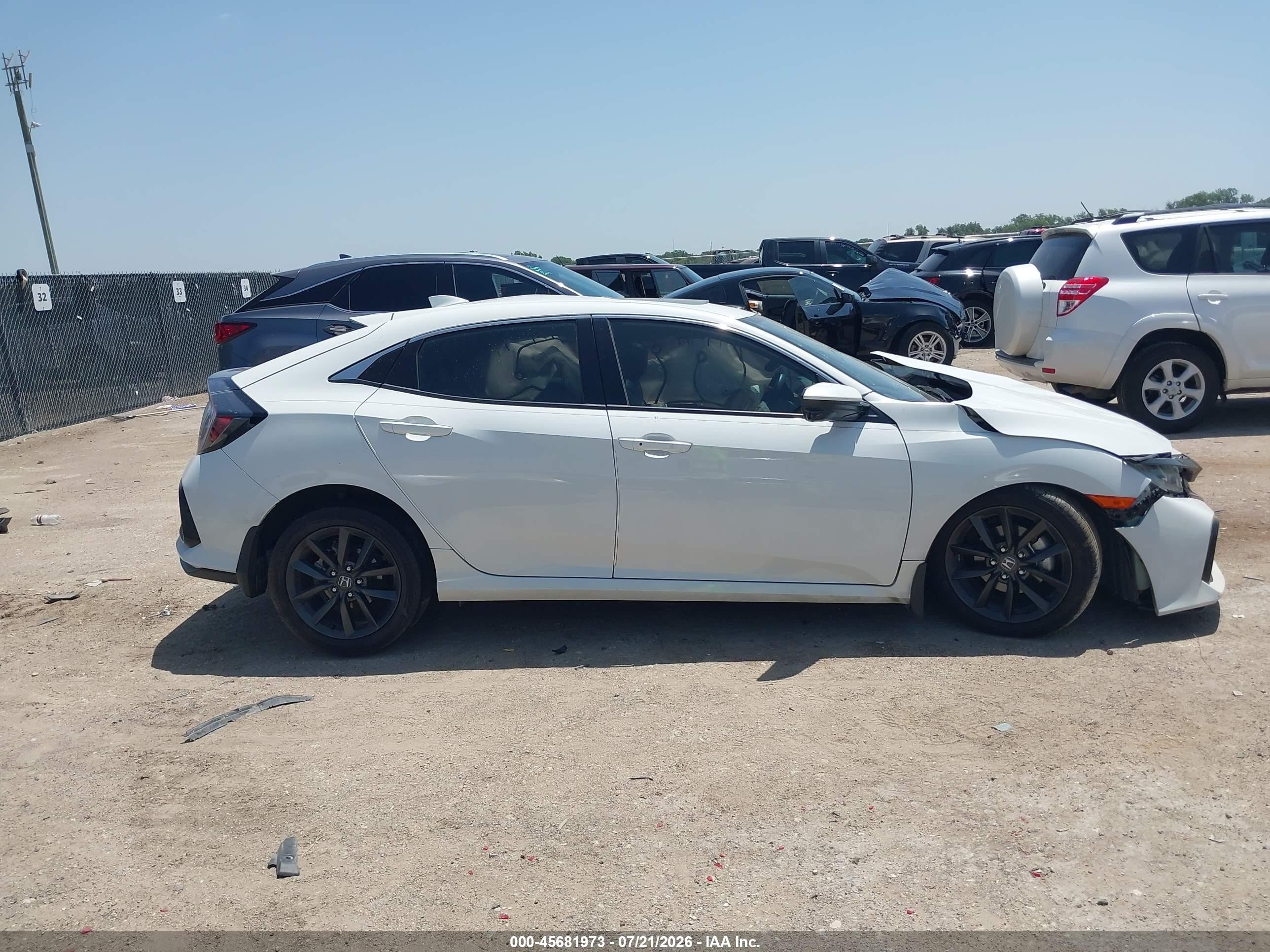 2020 Honda Civic Ex White vin: SHHFK7H6XLU200443