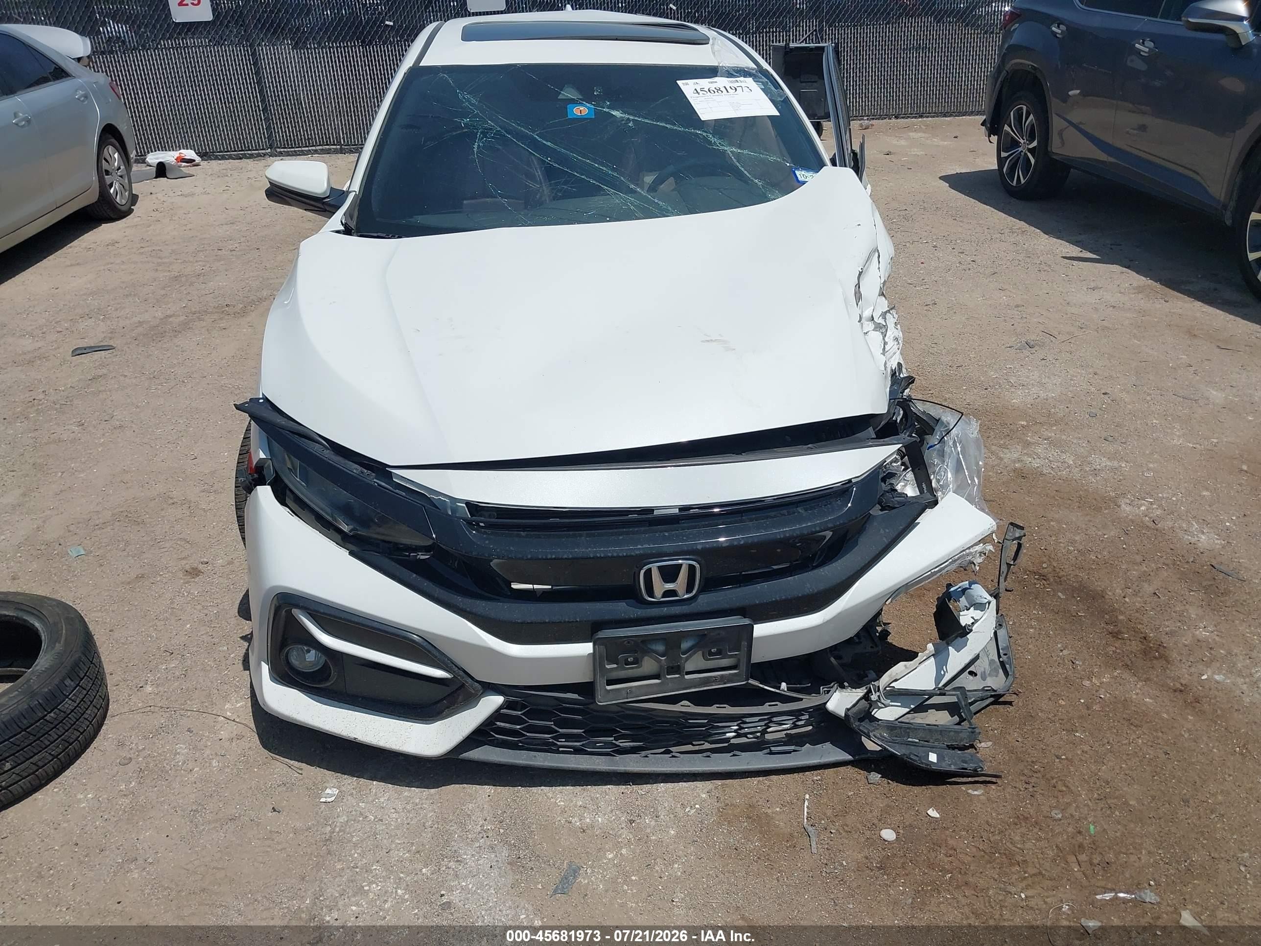 2020 Honda Civic Ex White vin: SHHFK7H6XLU200443