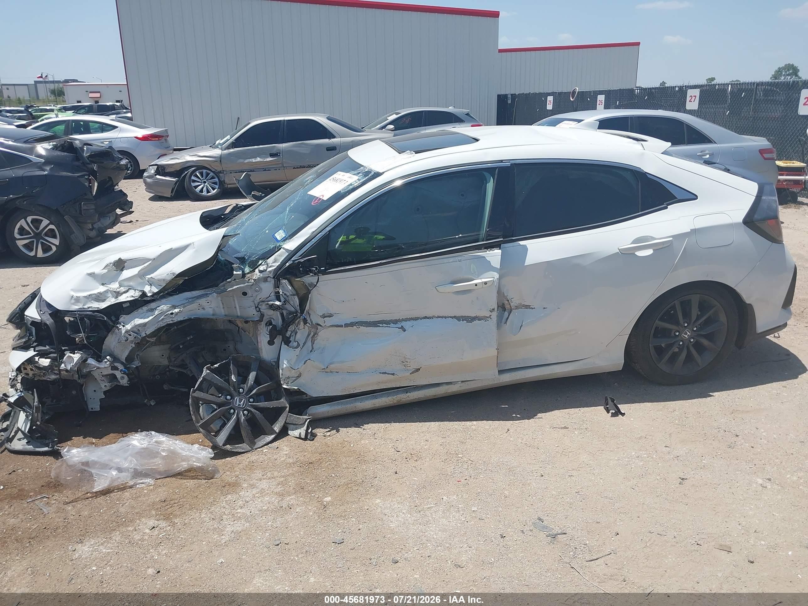 2020 Honda Civic Ex White vin: SHHFK7H6XLU200443