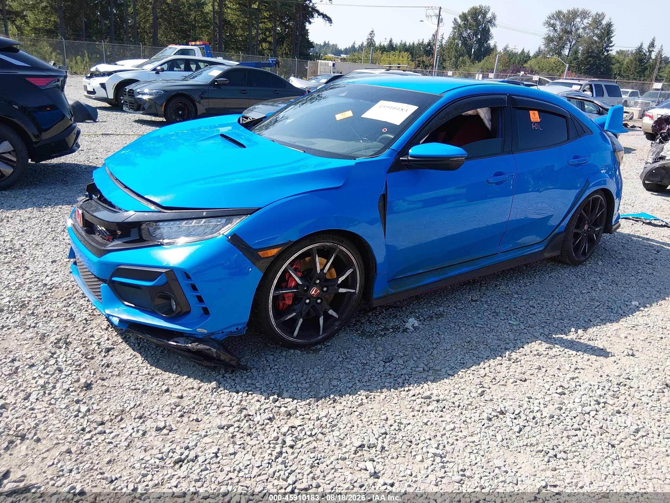 2021 Honda Civic Type R Touring Blue vin: SHHFK8G76MU202692