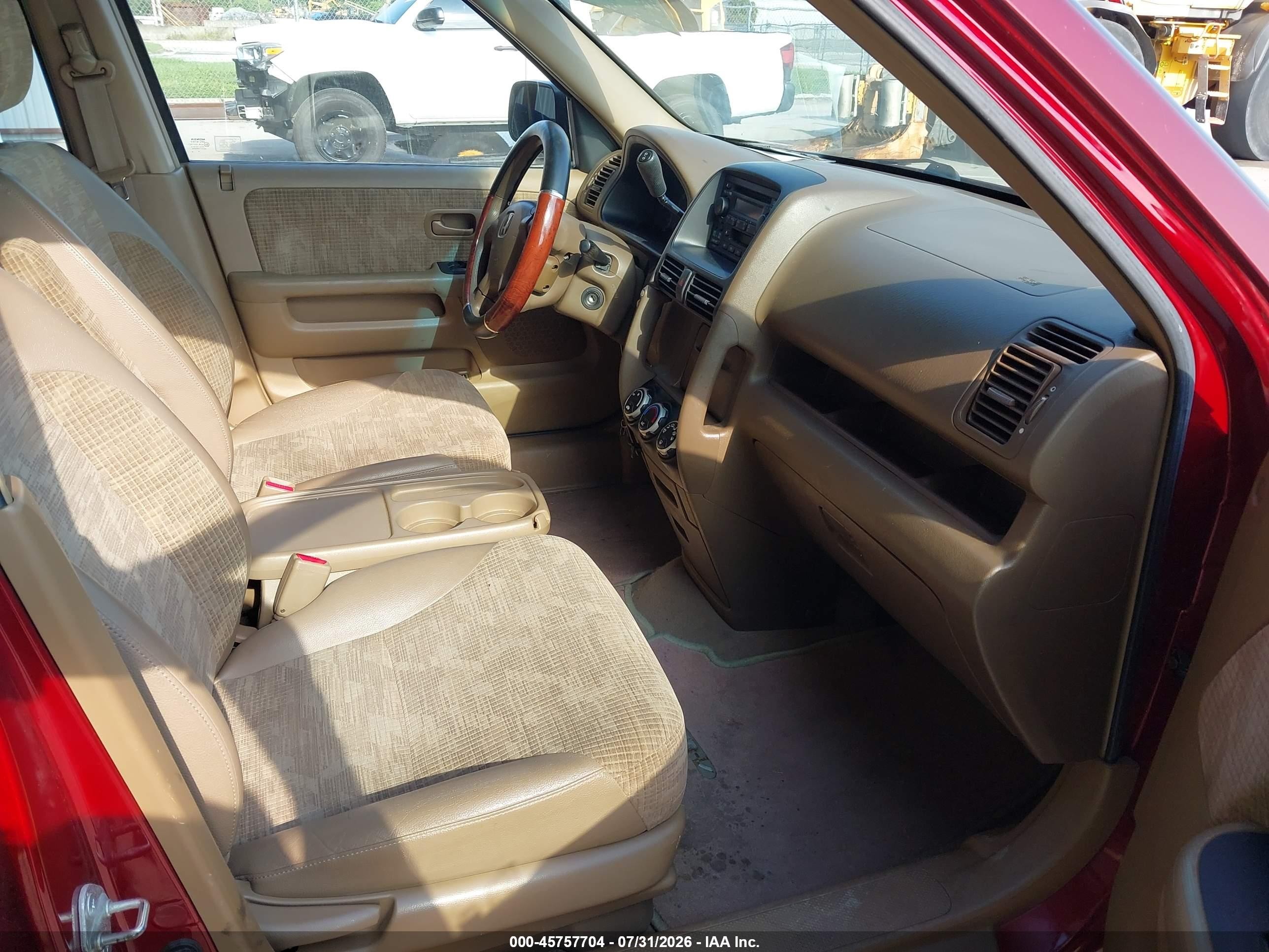 2004 Honda Cr-v Lx Burgundy vin: SHSRD68404U202441